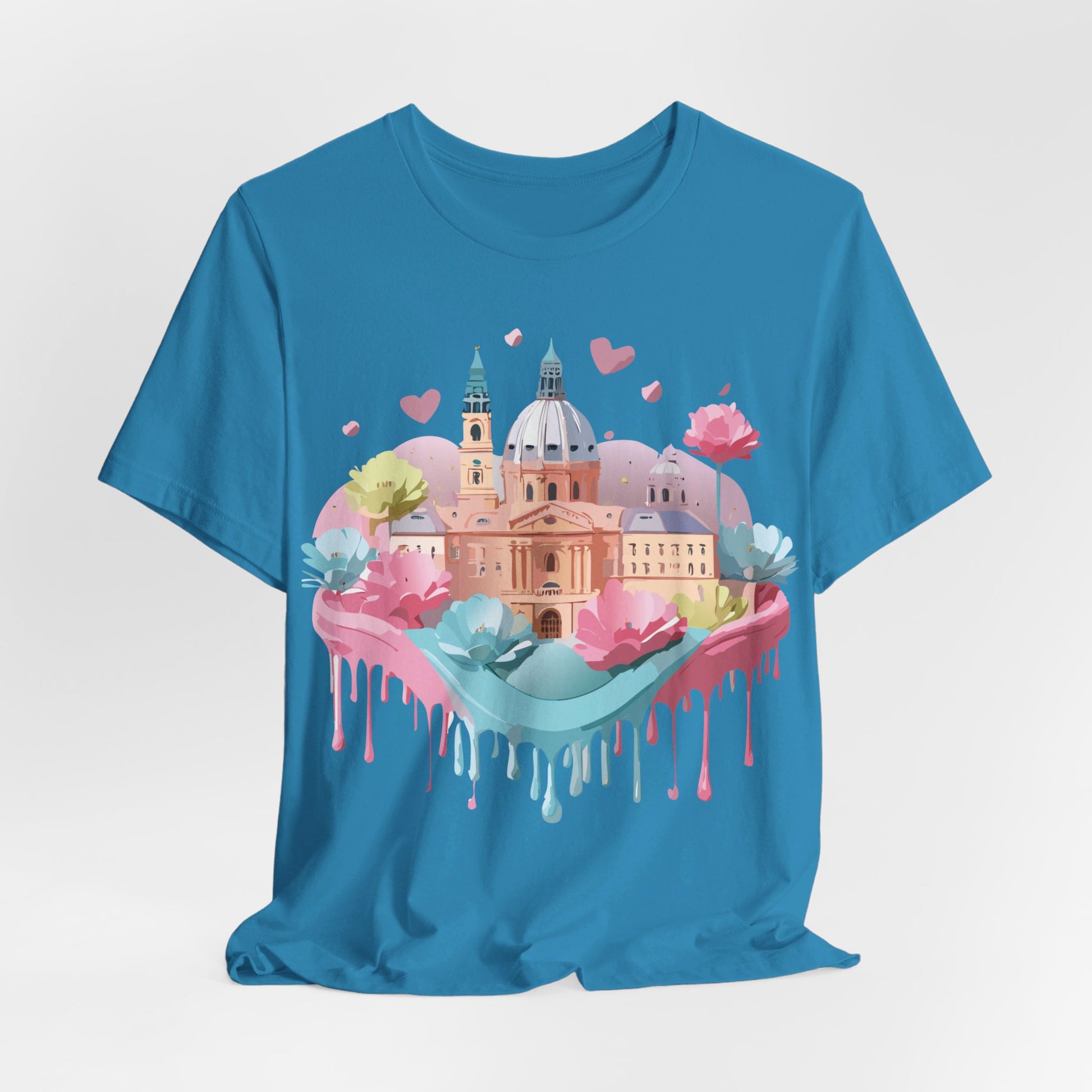 Natural Cotton Tee Shirt - Beautiful Places Collection - Prague Printify