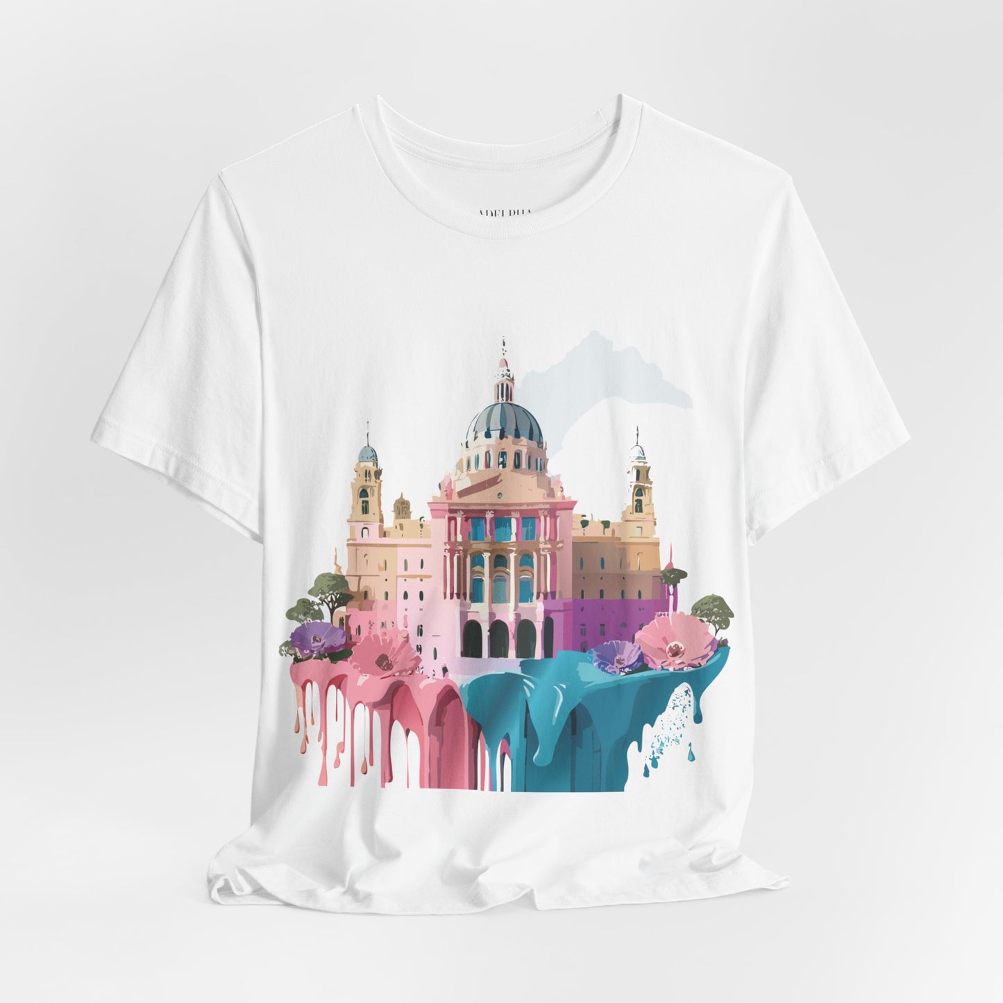 Natural Cotton Tee Shirt - Beautiful Places Collection - Madrid Printify
