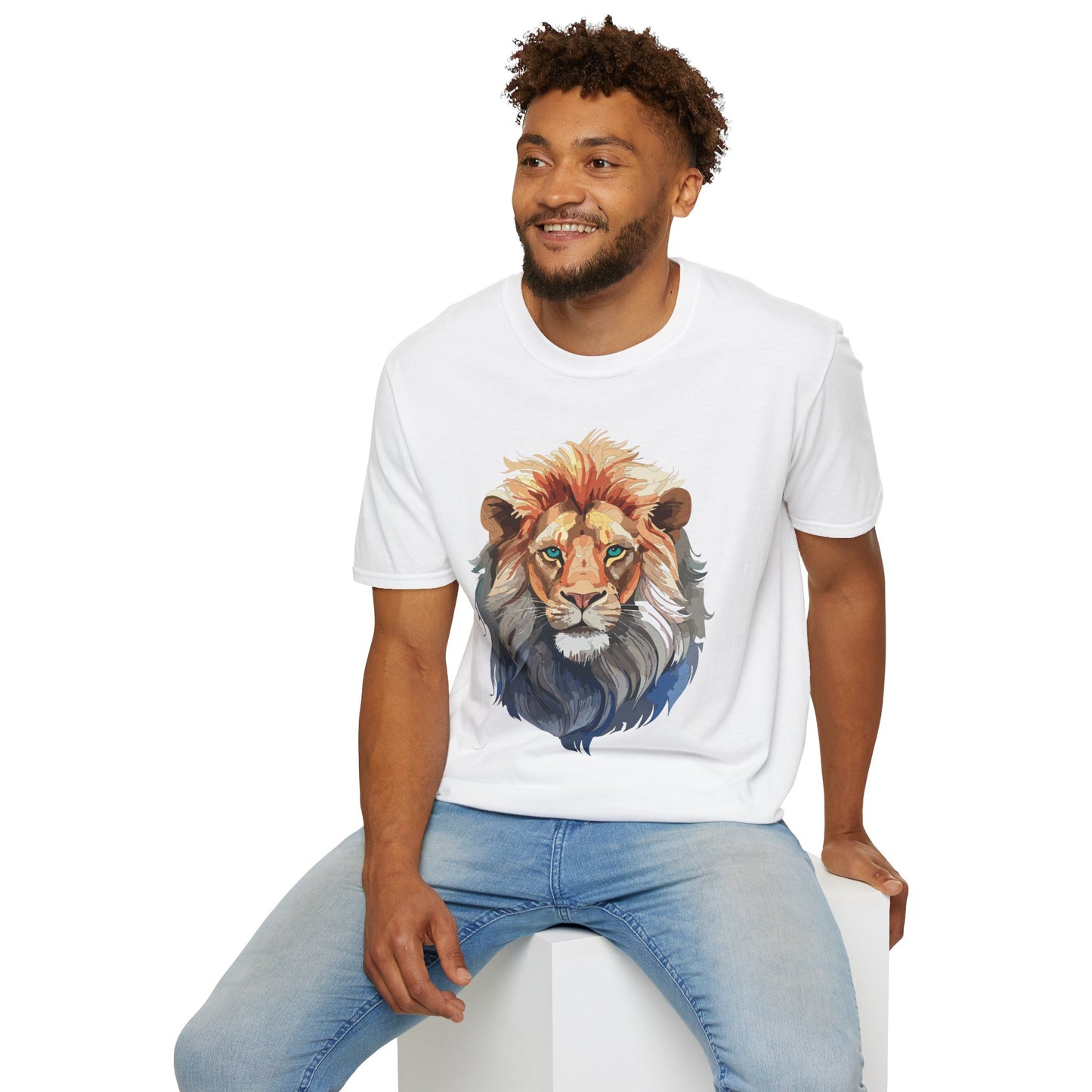 Lion Shirt, Shirt with Lion, Floral Lion Tee, Shirt with Animals
