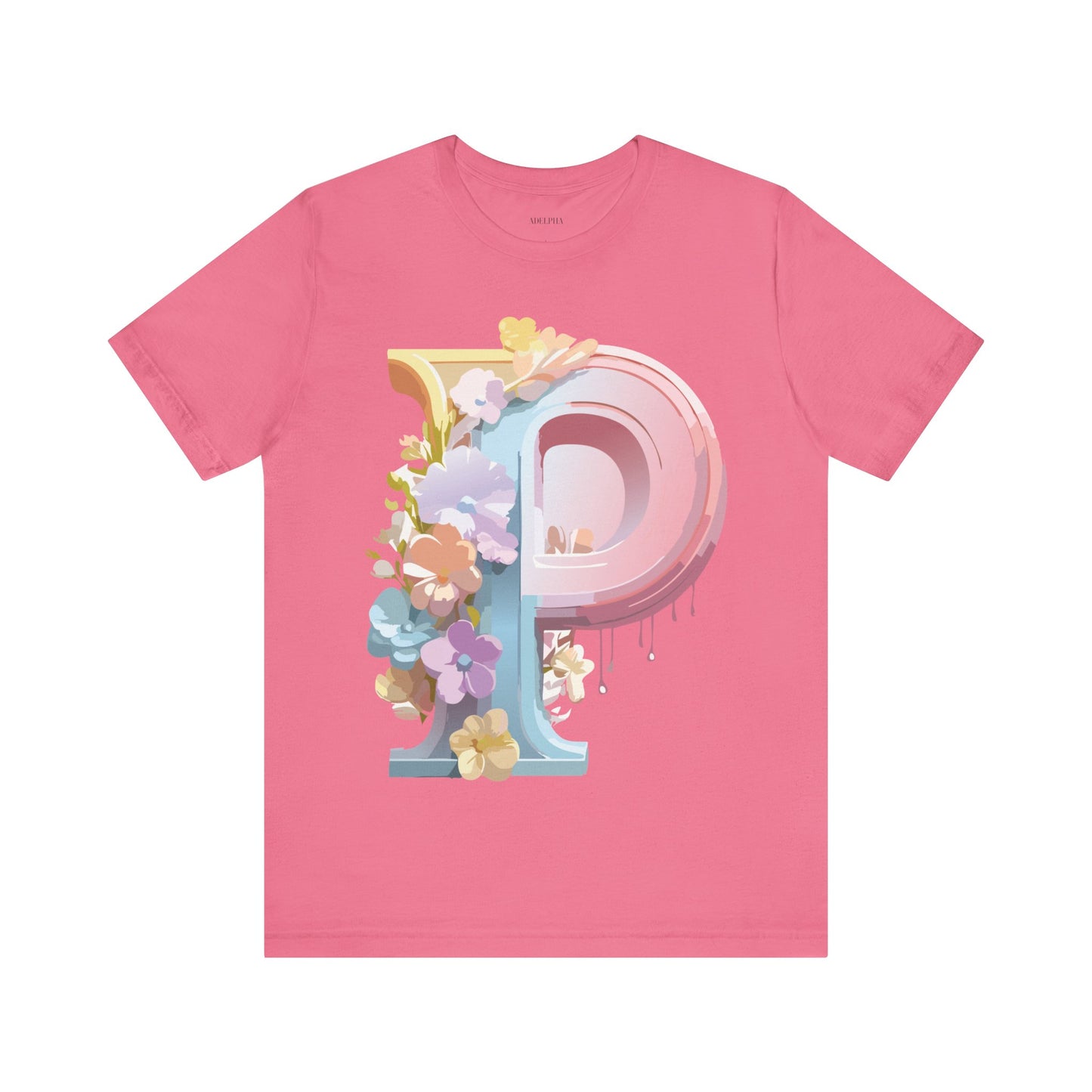 Natural Cotton Tee Shirt - Letters Collection - P Printify