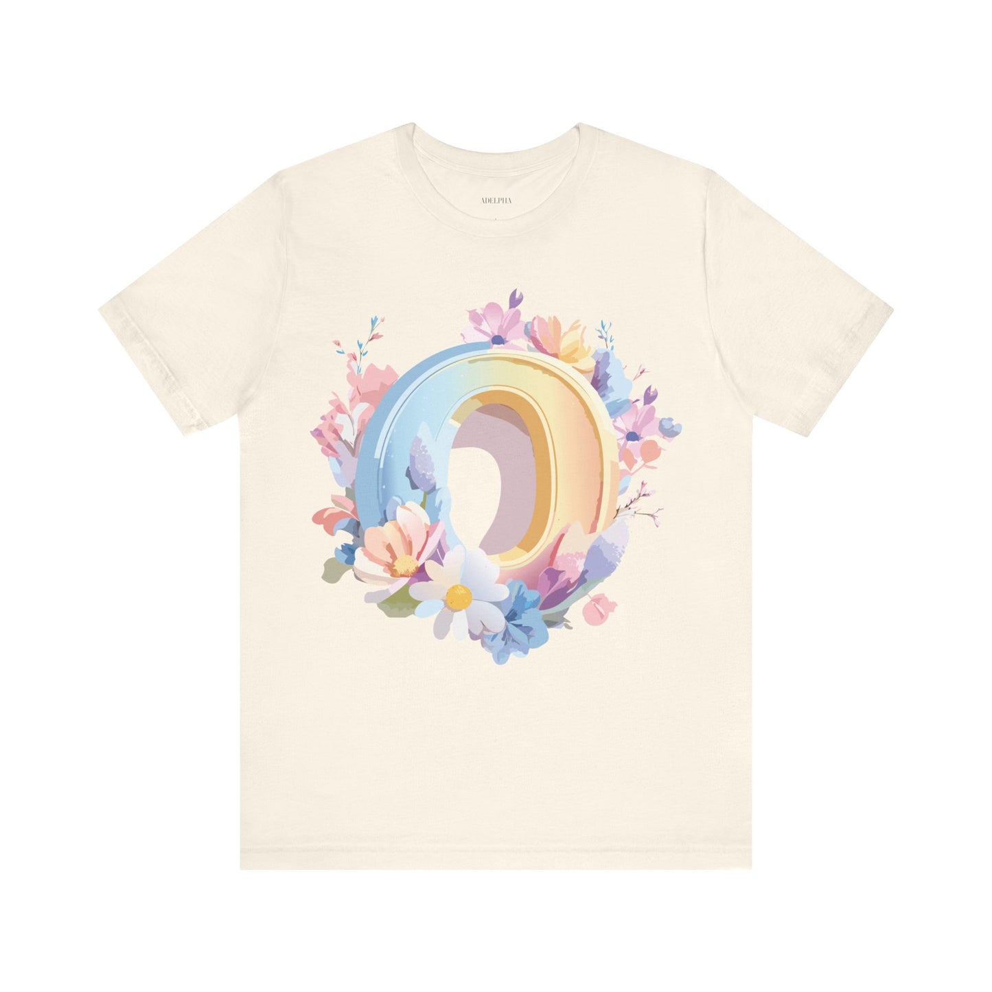 Natural Cotton Tee Shirt - Letters Collection - O Printify