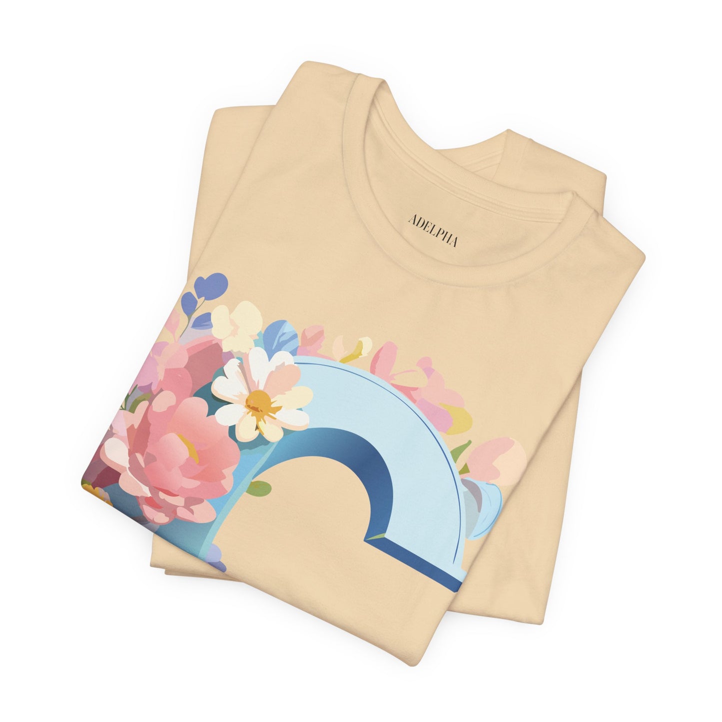 Natural Cotton Tee Shirt - Letters Collection - C Printify