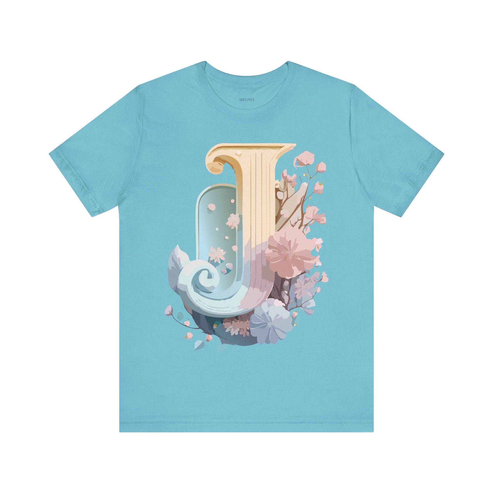 Natural Cotton Tee Shirt - Letters Collection - J Printify