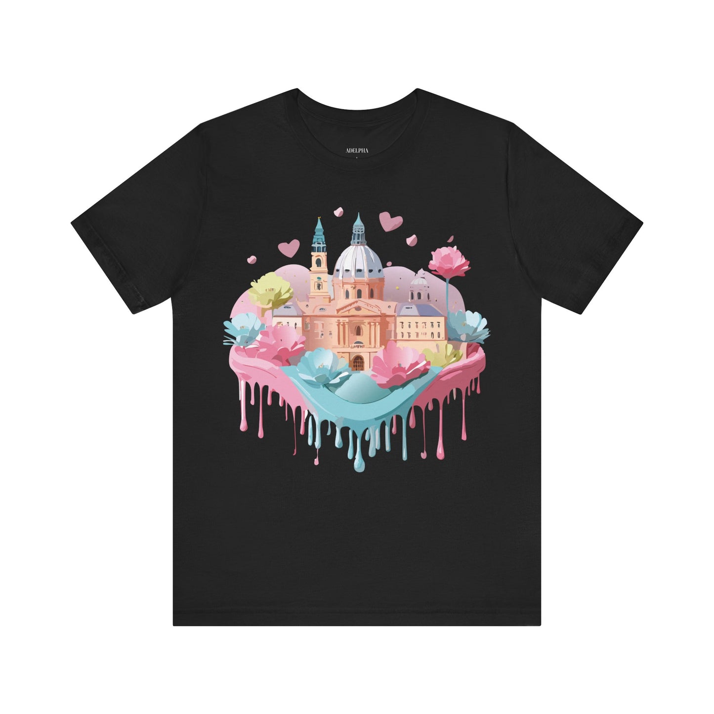 Natural Cotton Tee Shirt - Beautiful Places Collection - Prague Printify