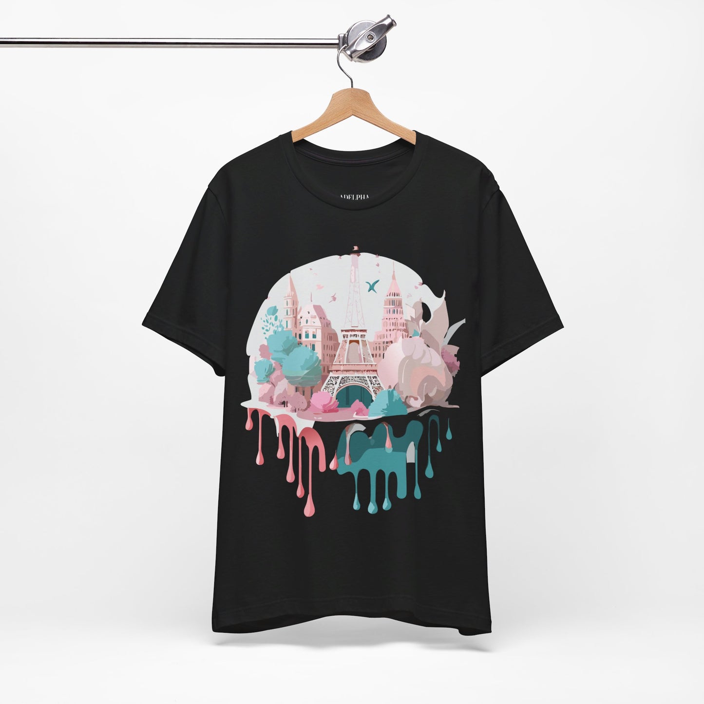 Natural Cotton Tee Shirt - Beautiful Places Collection - Paris Printify