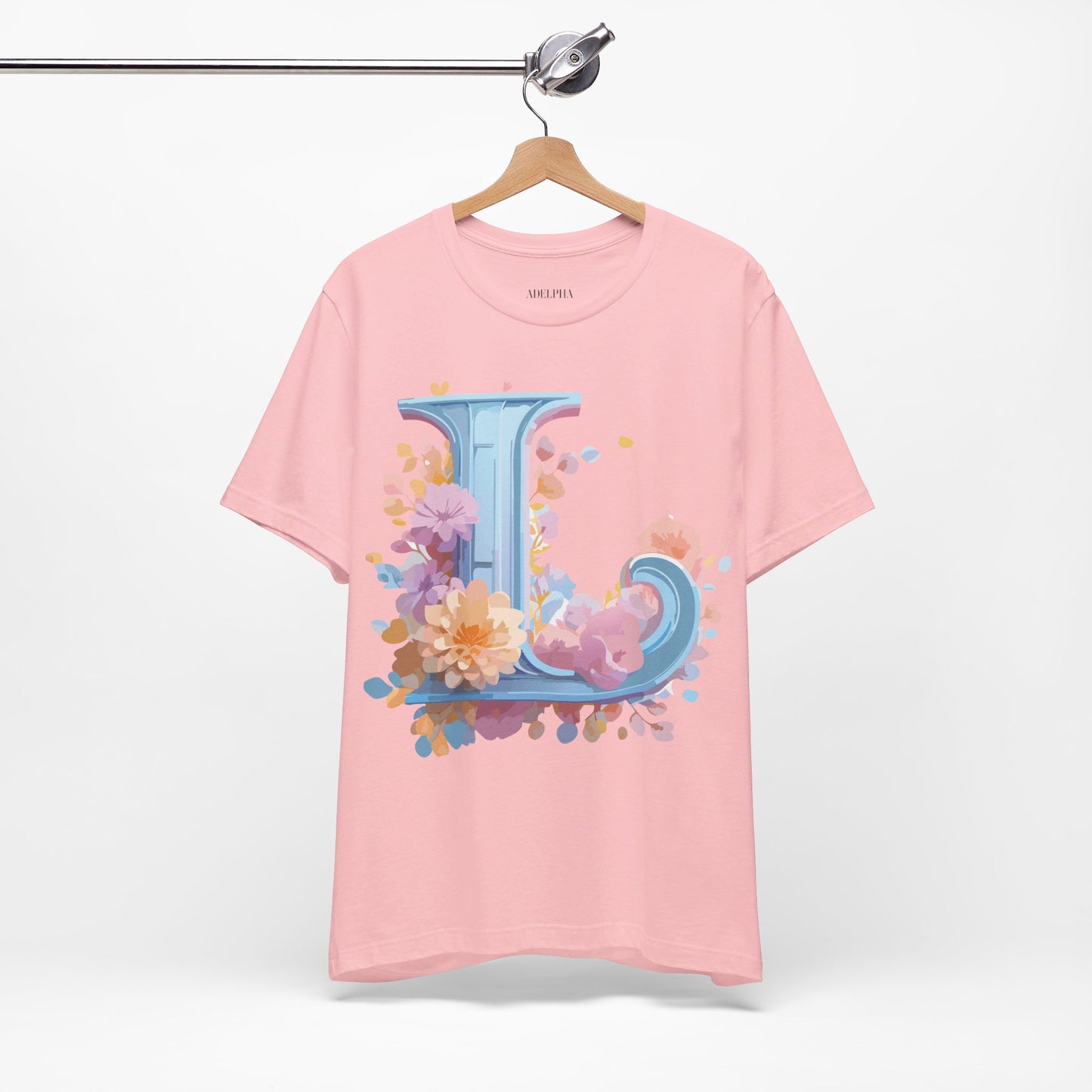Natural Cotton Tee Shirt - Letters Collection - L Printify