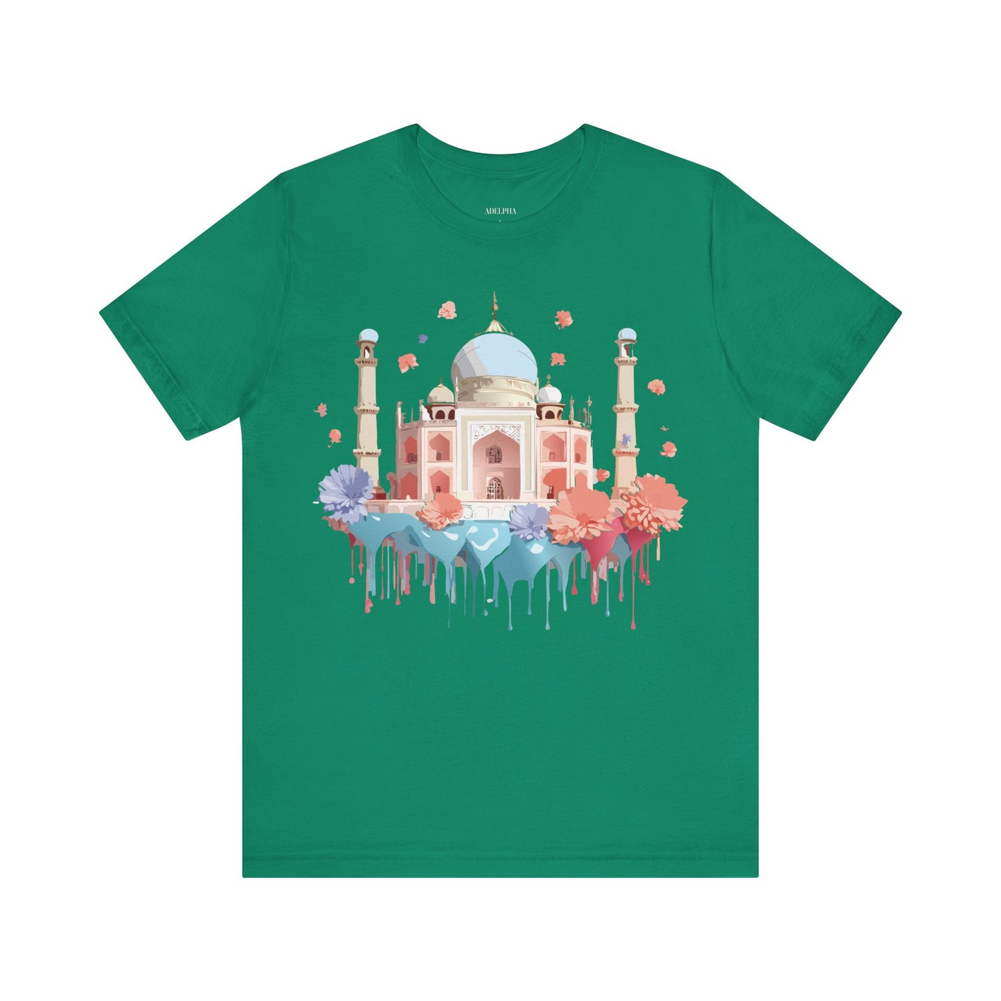 Natural Cotton Tee Shirt - Taj Mahal, India Printify