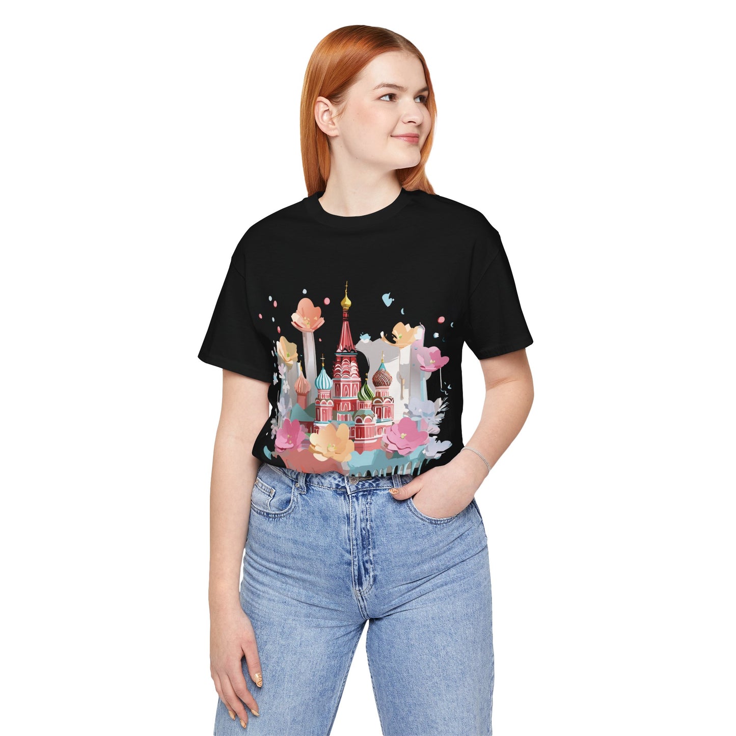 Natural Cotton Tee Shirt - Beautiful Places Collection - Moscow Printify