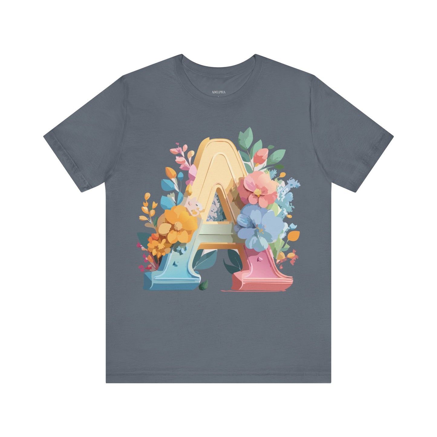 Natural Cotton Tee Shirt - Letters Collection - A Printify
