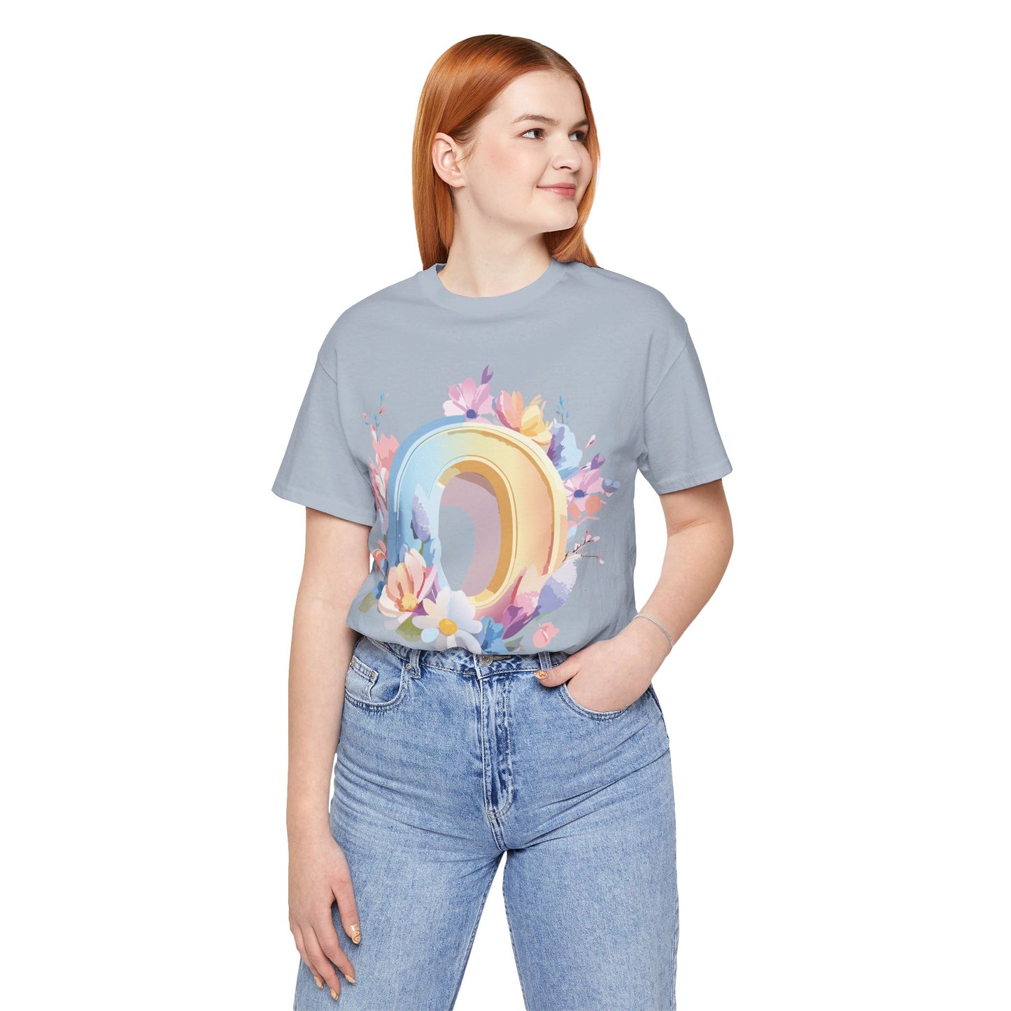 Natural Cotton Tee Shirt - Letters Collection - O Printify