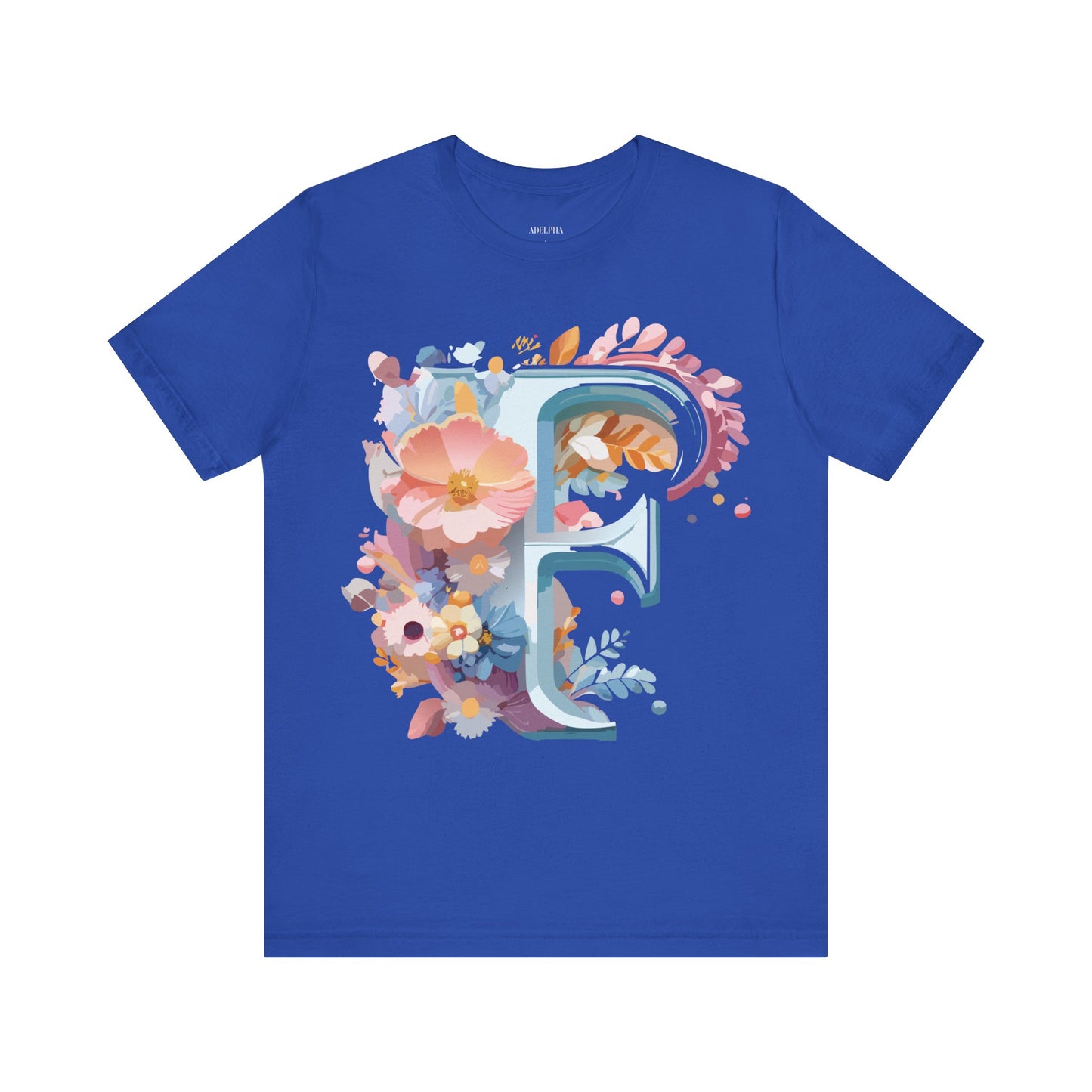 Natural Cotton Tee Shirt - Letters Collection - F Printify