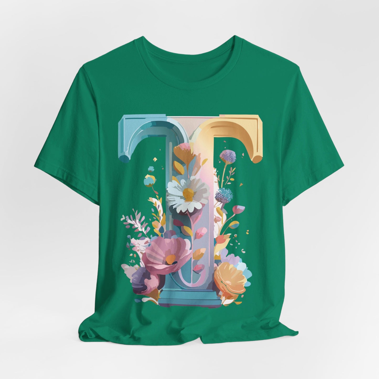Natural Cotton Tee Shirt - Letters Collection - T Printify