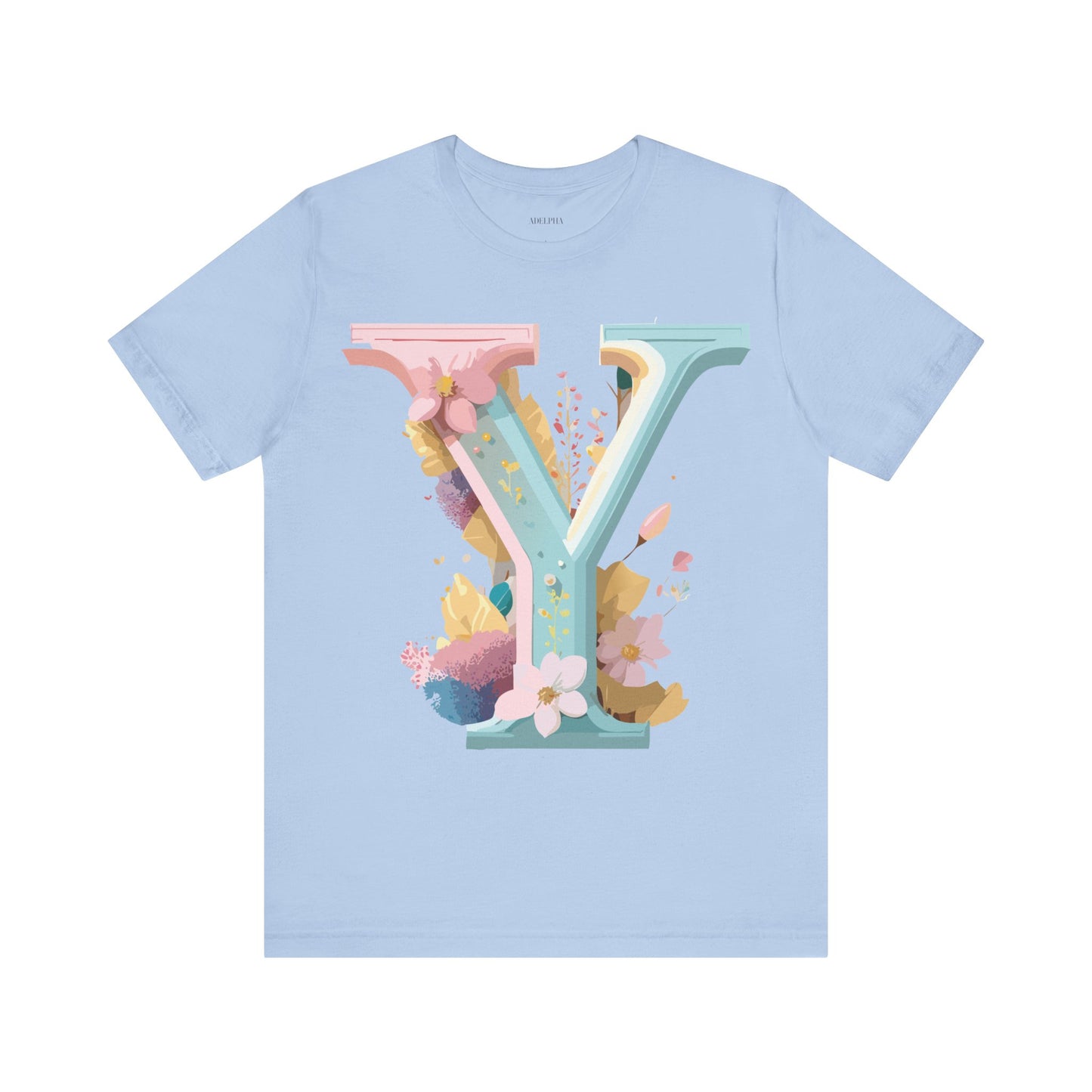 Natural Cotton Tee Shirt - Letters Collection - Y Printify