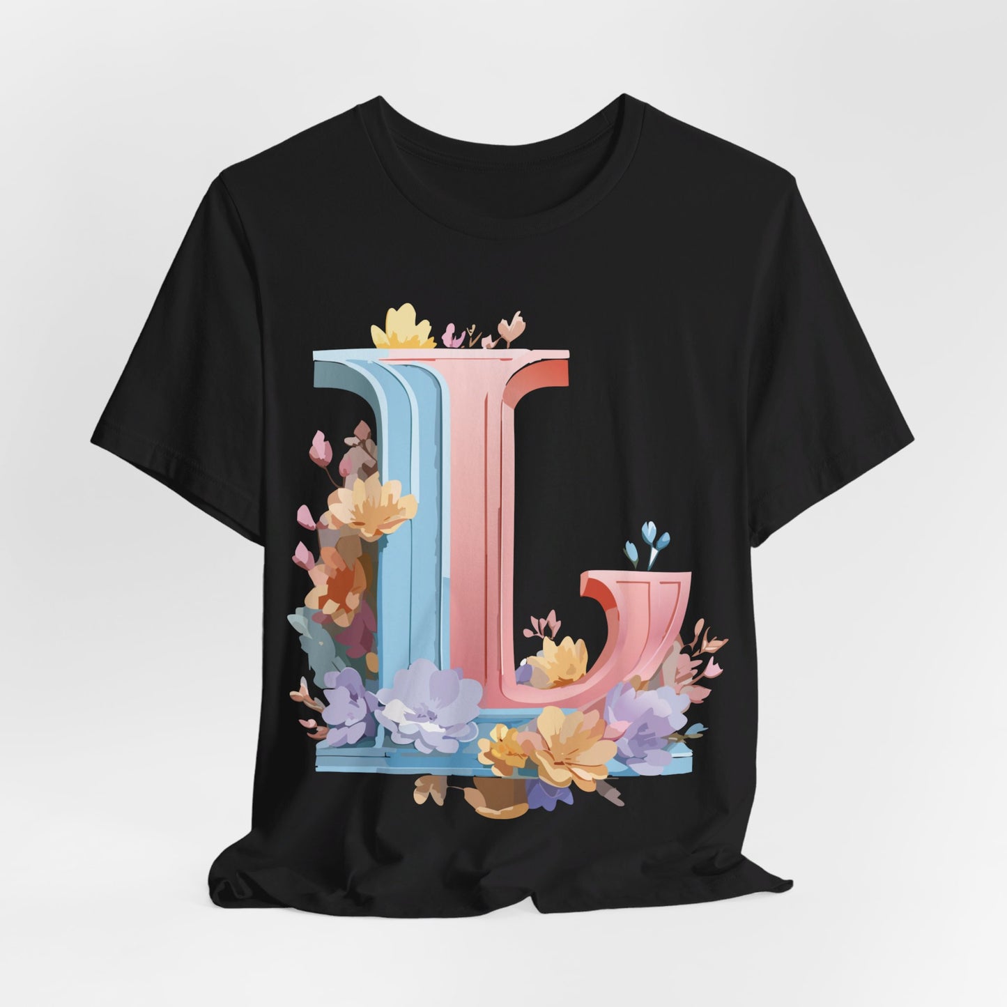 Natural Cotton Tee Shirt - Letters Collection - L Printify