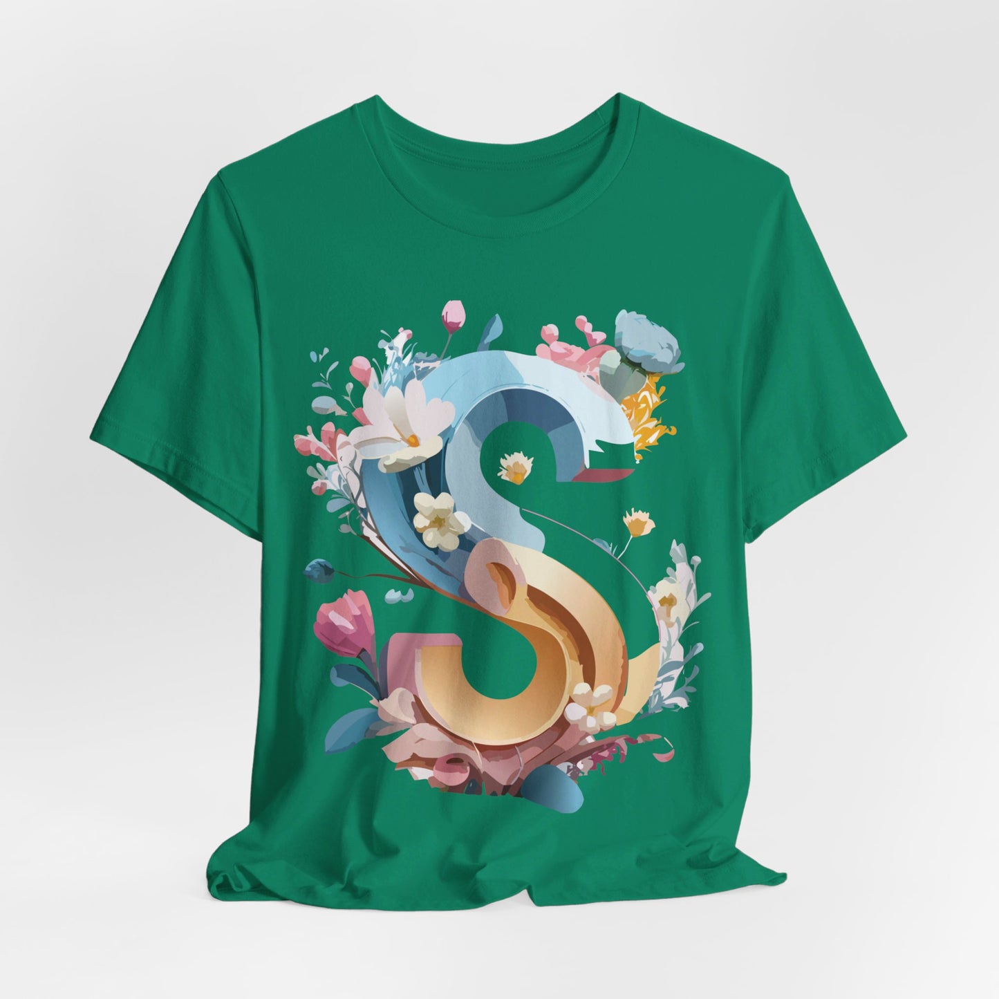 Natural Cotton Tee Shirt - Letters Collection - S Printify
