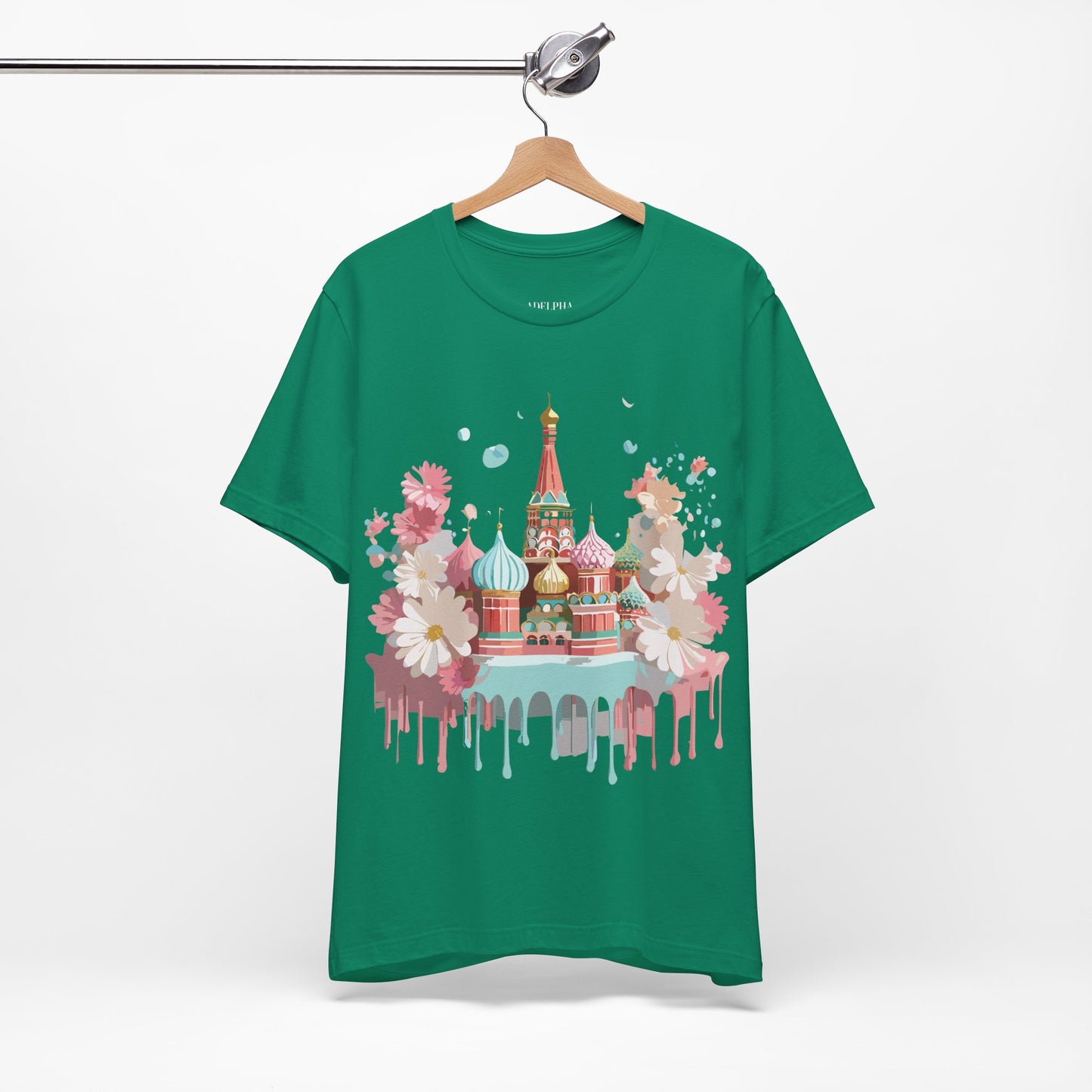 Natural Cotton Tee Shirt - Beautiful Places Collection - Moscow Printify