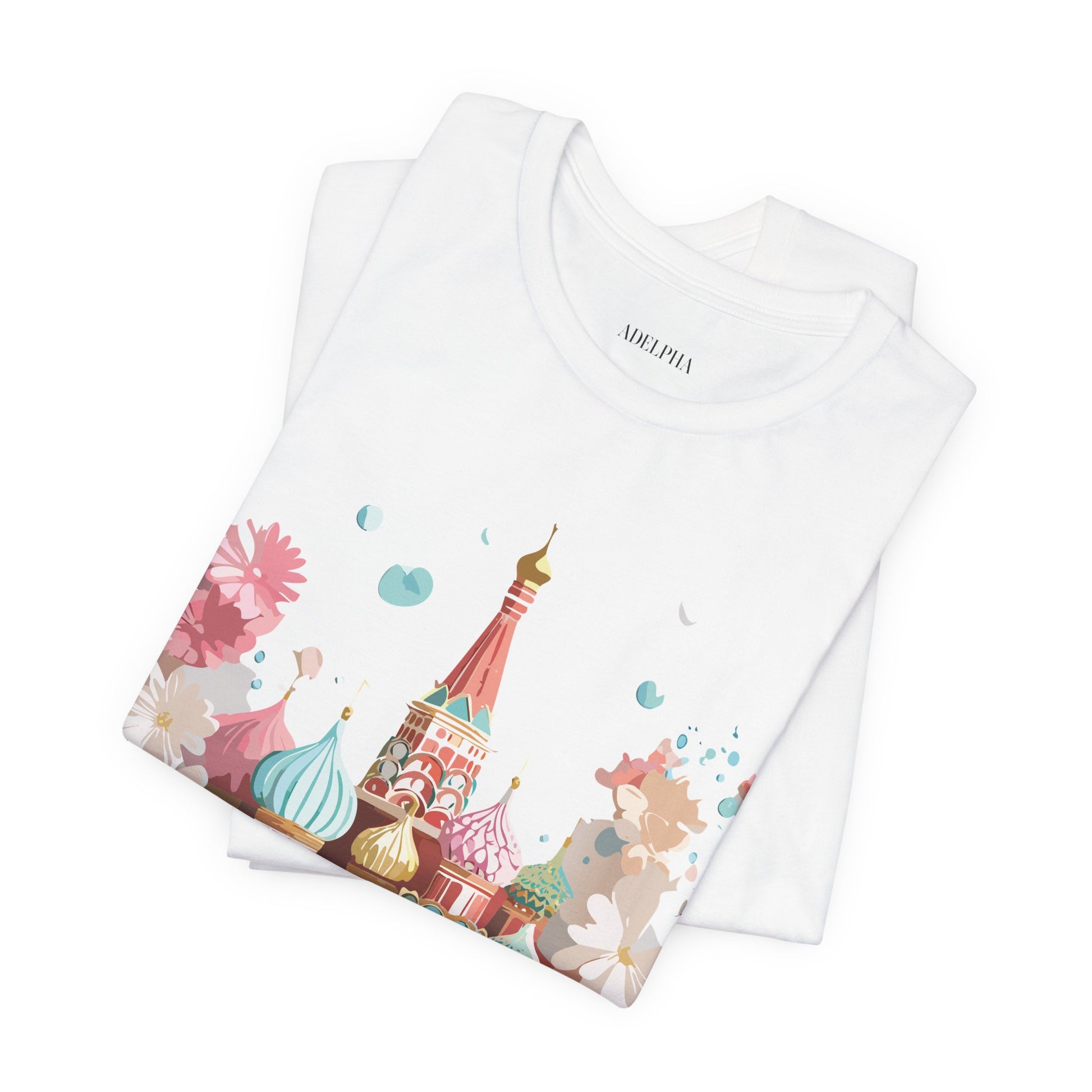 Natural Cotton Tee Shirt - Beautiful Places Collection - Moscow Printify