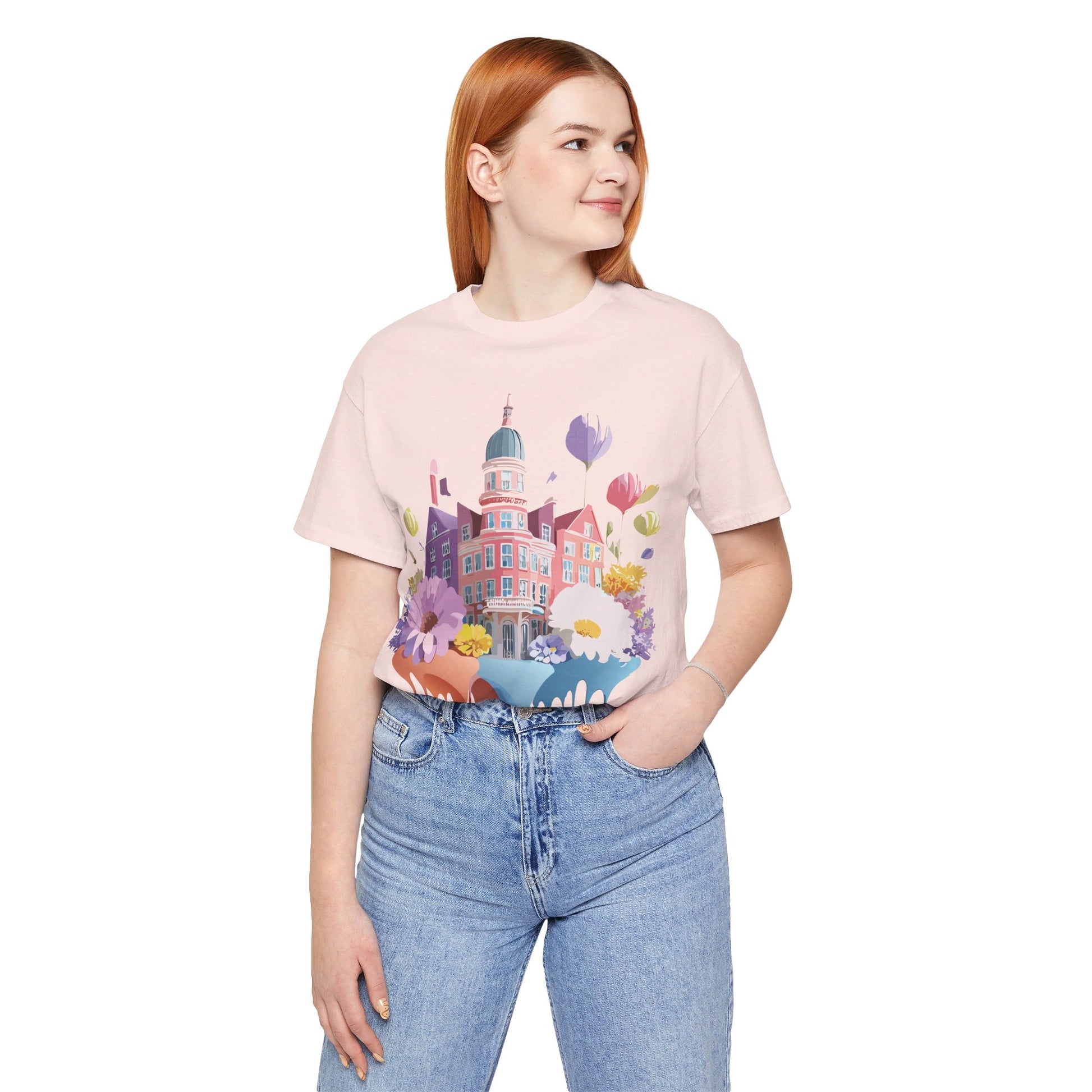Natural Cotton Tee Shirt - Beautiful Places Collection - Amsterdam Printify
