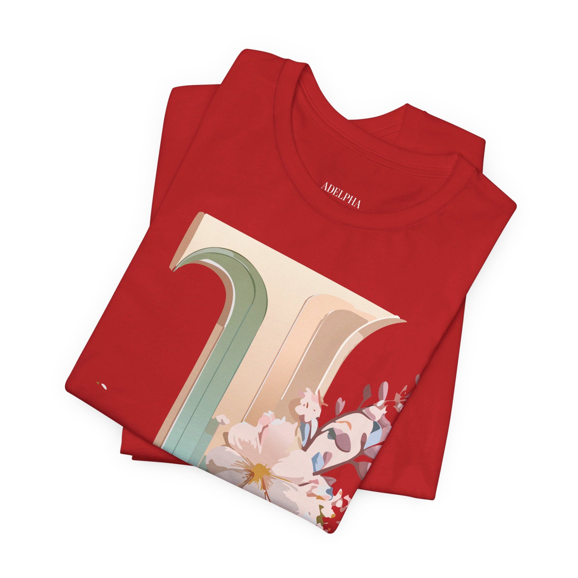 Natural Cotton Tee Shirt - Letters Collection - J Printify