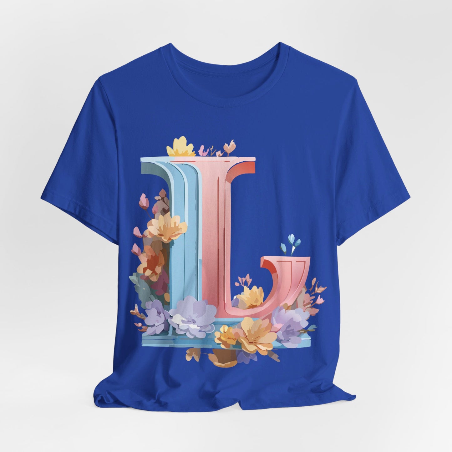 Natural Cotton Tee Shirt - Letters Collection - L Printify