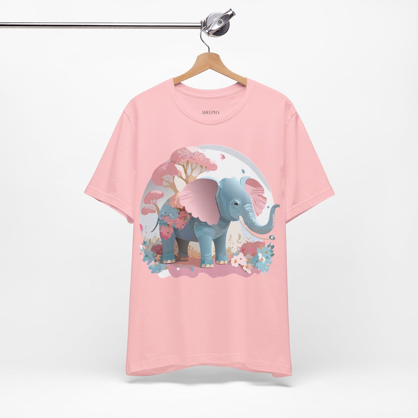 Natural Cotton Tee Shirt with Elephant Printify