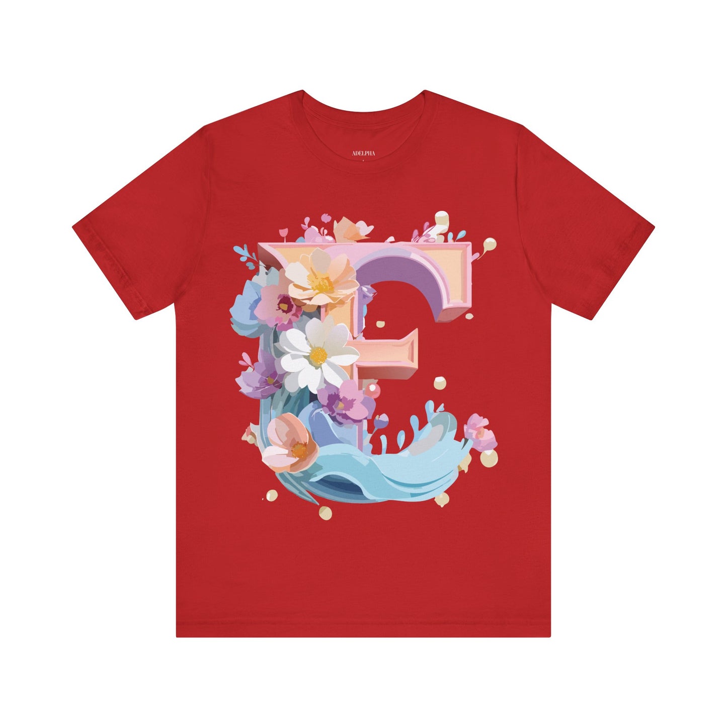Natural Cotton Tee Shirt - Letters Collection - E Printify