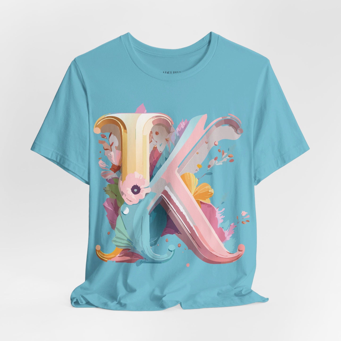 Natural Cotton Tee Shirt - Letters Collection - K Printify