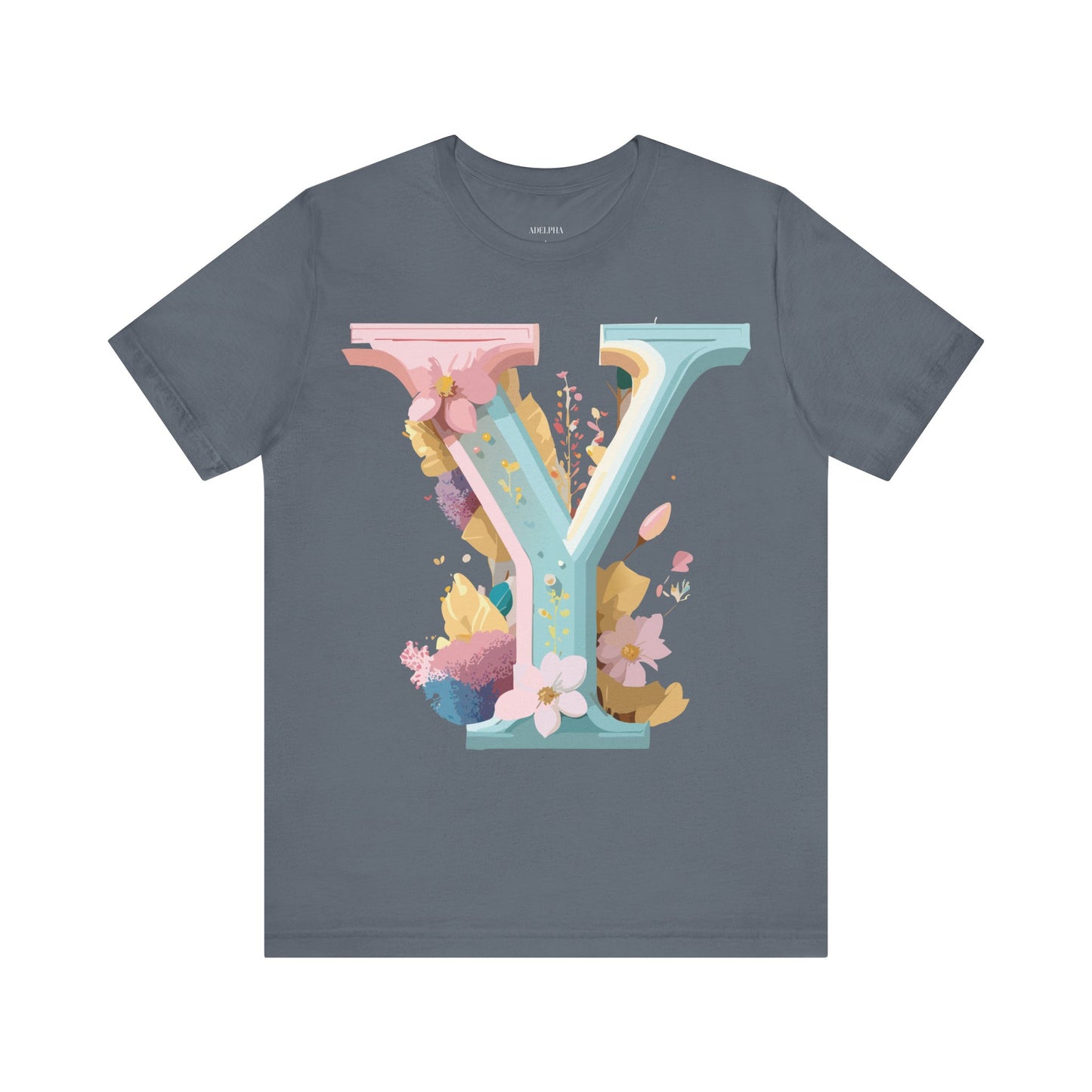 Natural Cotton Tee Shirt - Letters Collection - Y Printify