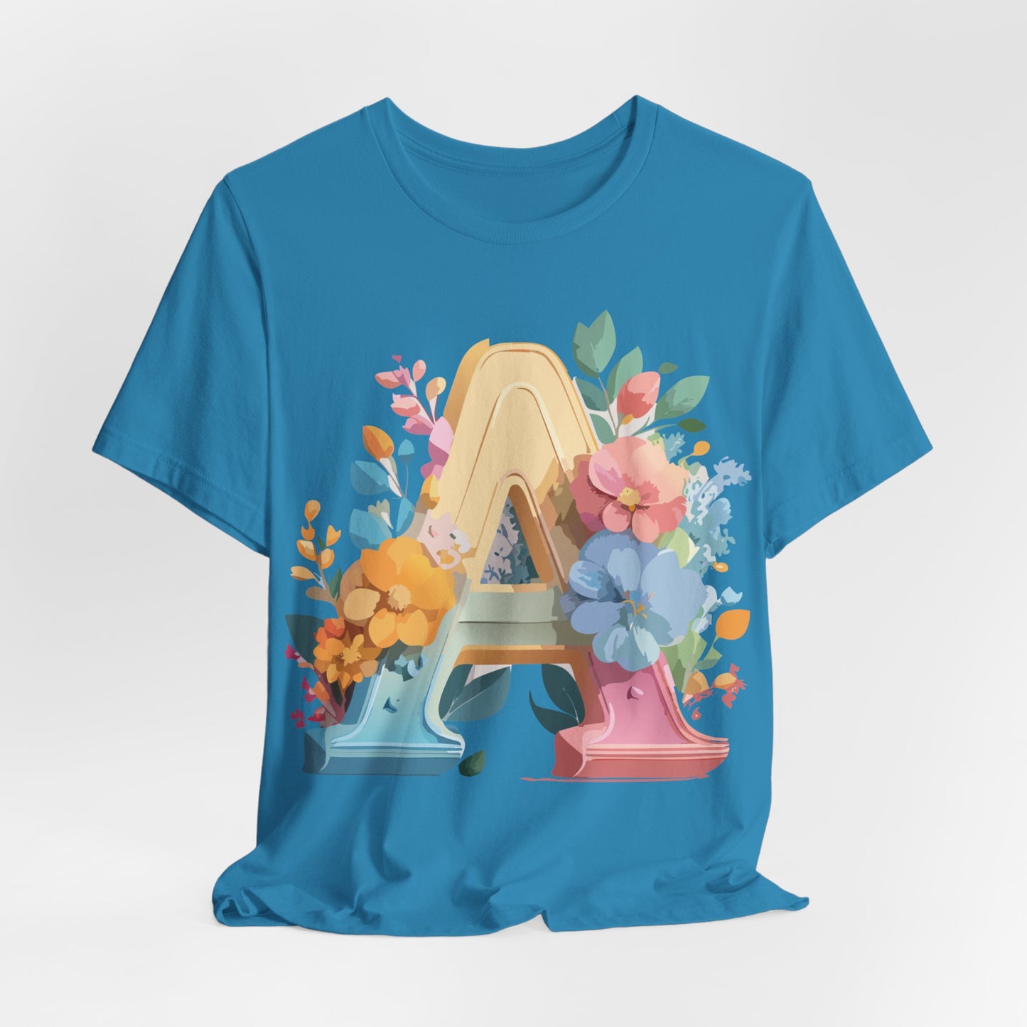 Natural Cotton Tee Shirt - Letters Collection - A Printify