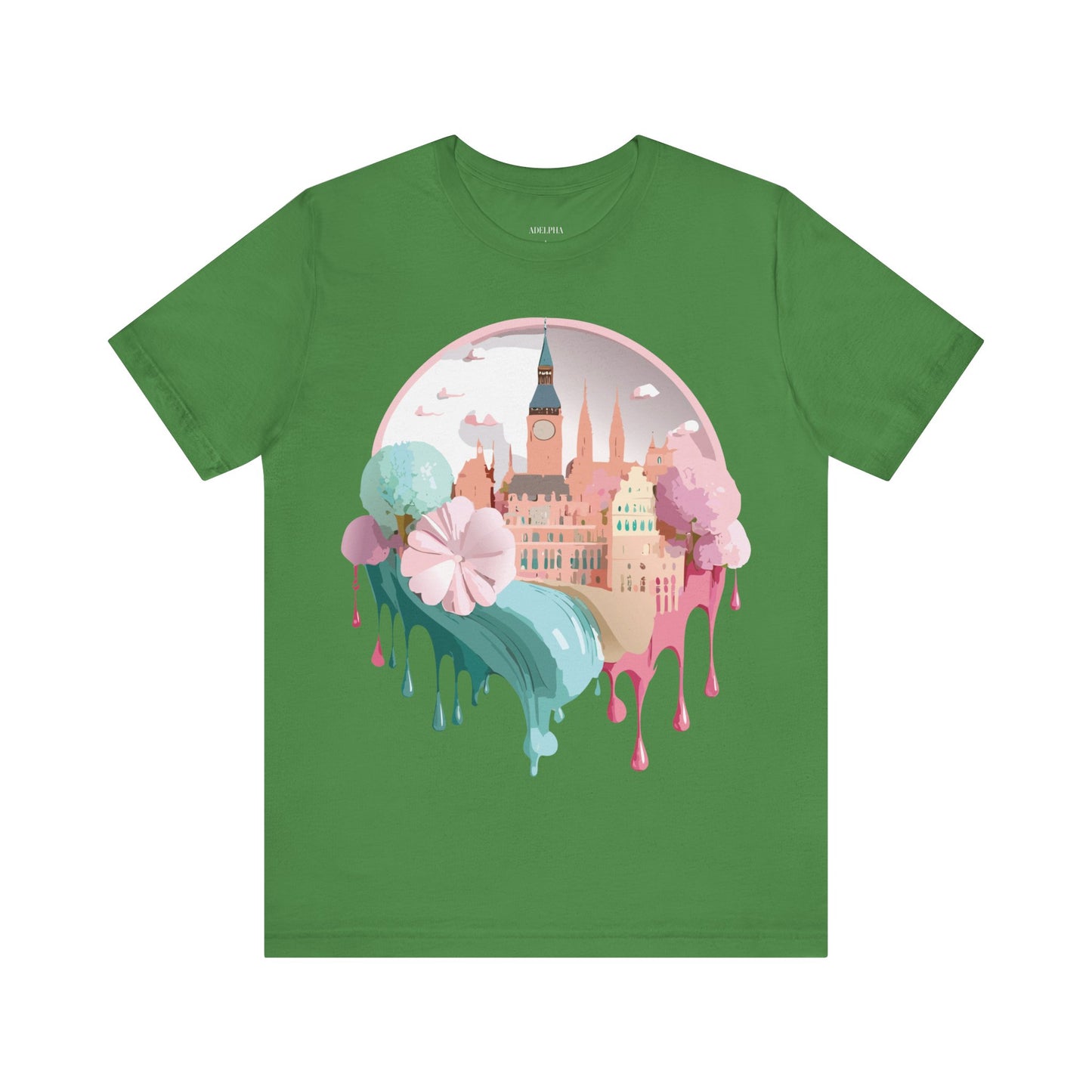 Natural Cotton Tee Shirt - Beautiful Places Collection - Prague Printify