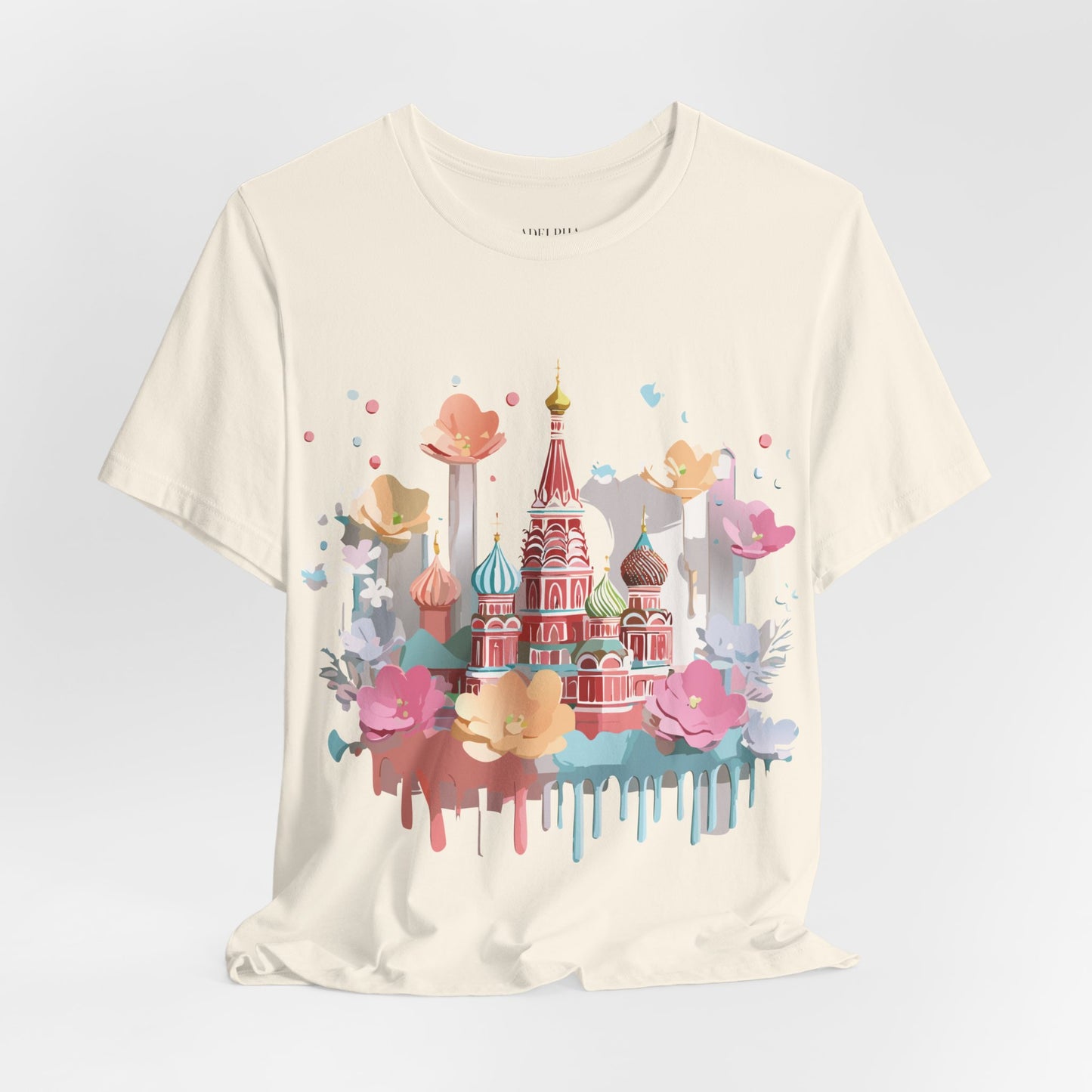 Natural Cotton Tee Shirt - Beautiful Places Collection - Moscow Printify