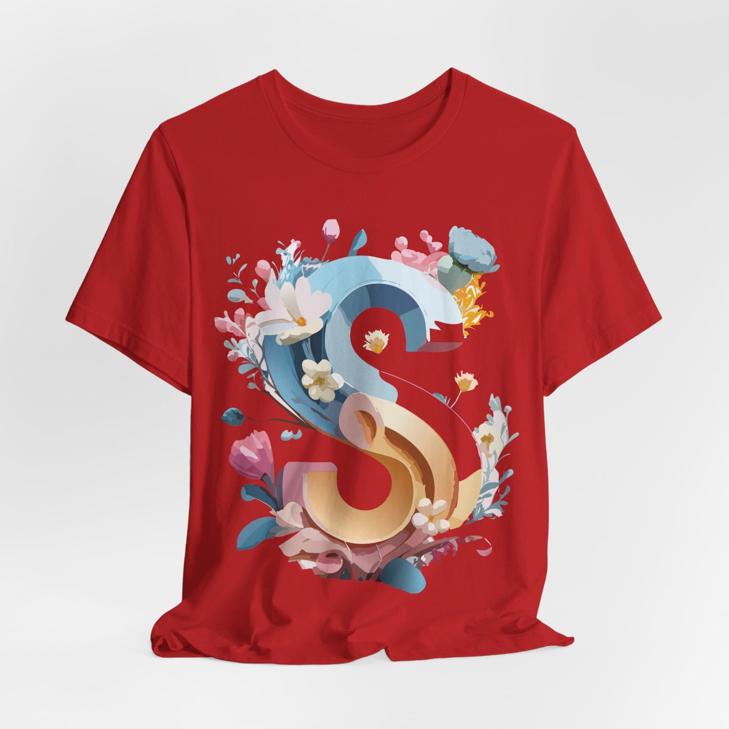 Natural Cotton Tee Shirt - Letters Collection - S Printify
