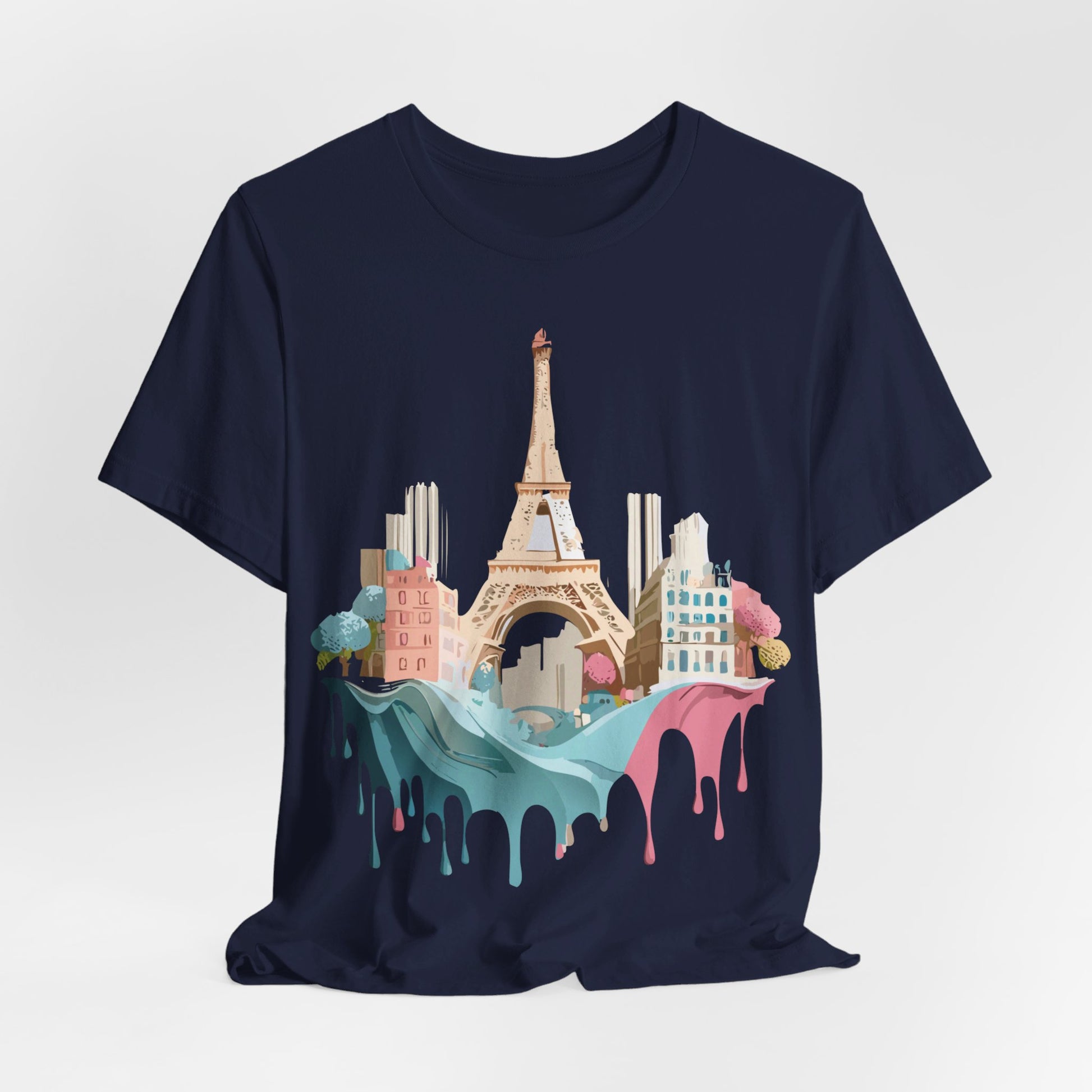 Natural Cotton Tee Shirt - Beautiful Places Collection - Paris Printify