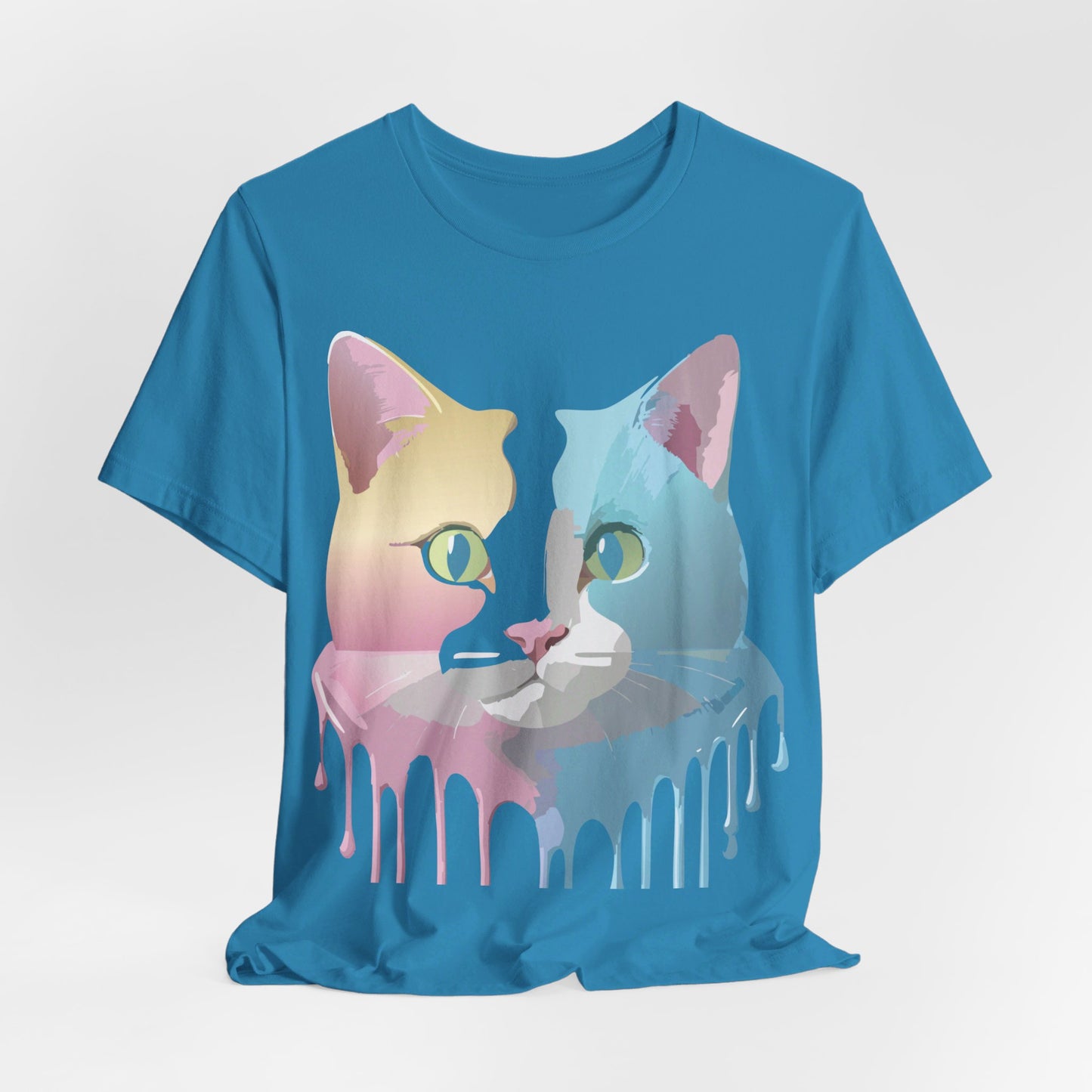Natural Cotton Tee Shirt with Cat Printify