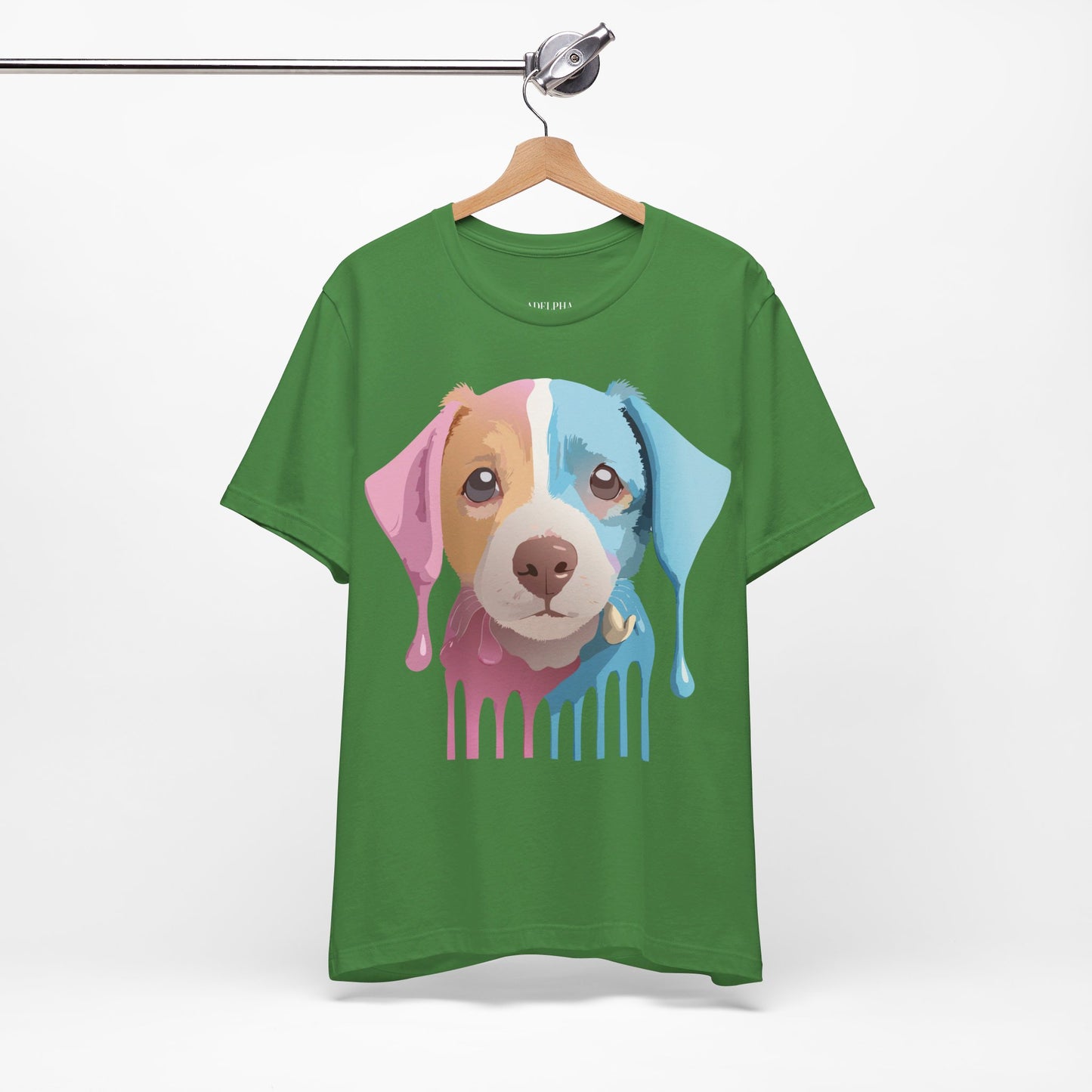 Natural Cotton Tee Shirt with Dog Printify