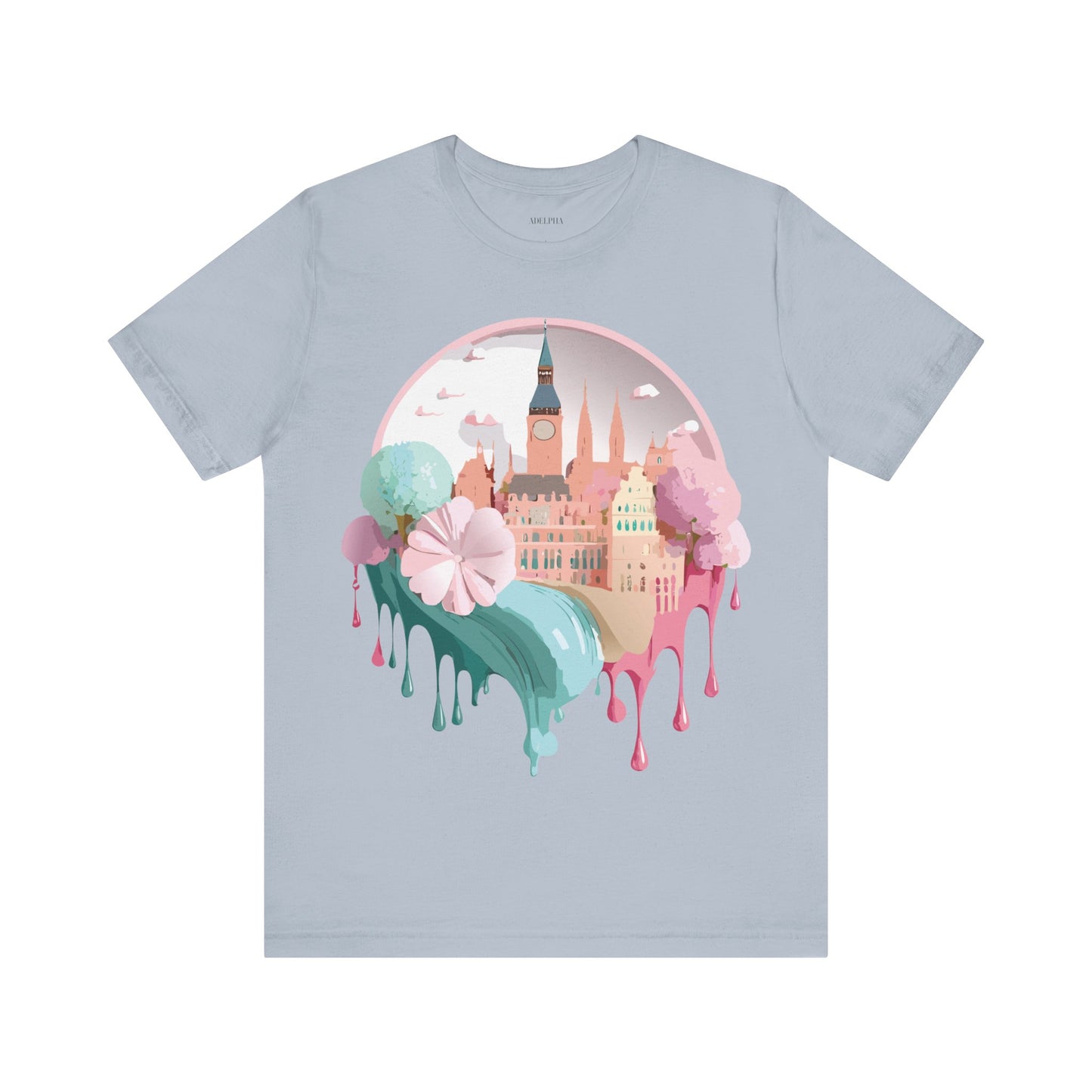 Natural Cotton Tee Shirt - Beautiful Places Collection - Prague Printify