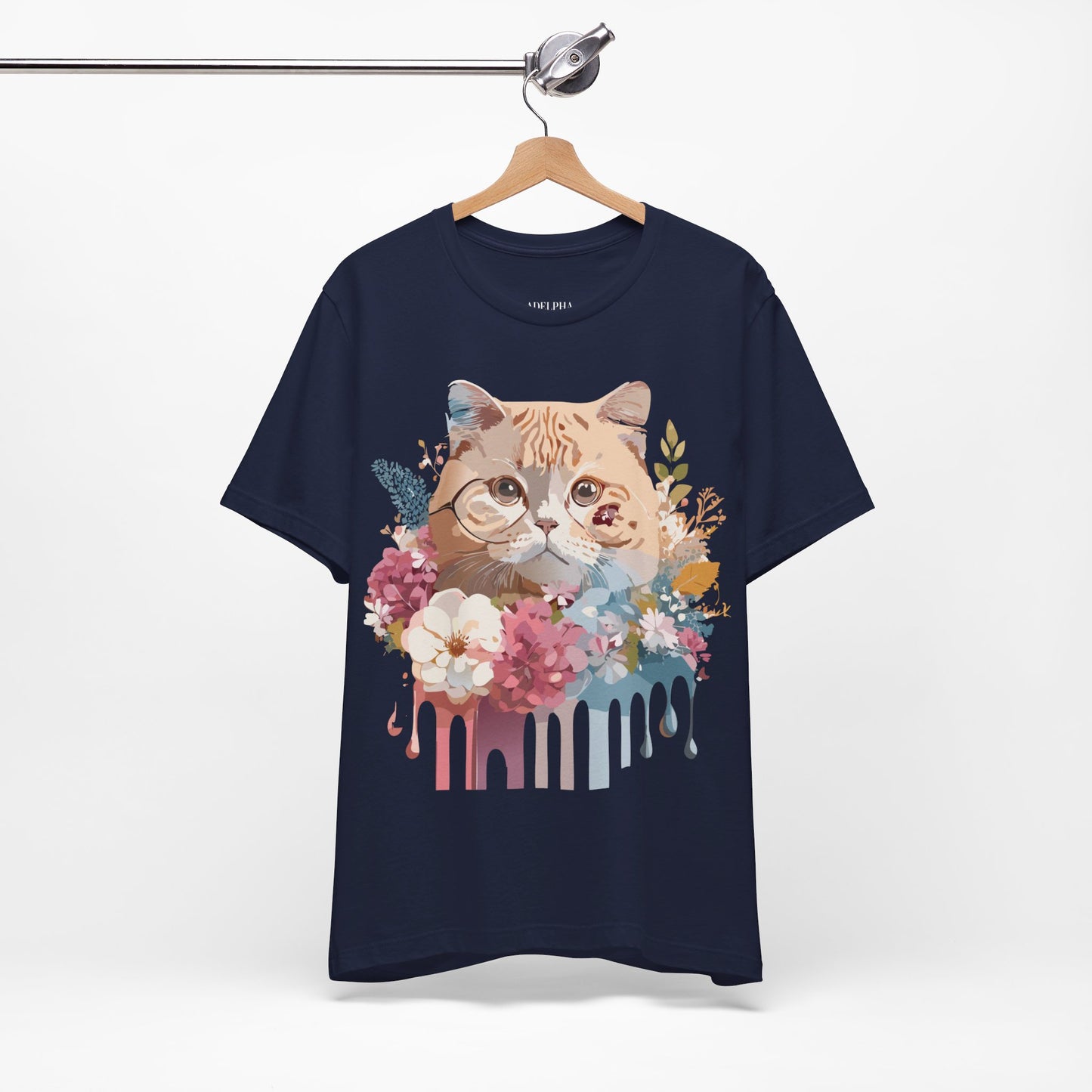 Natural Cotton Tee Shirt with Cat Printify