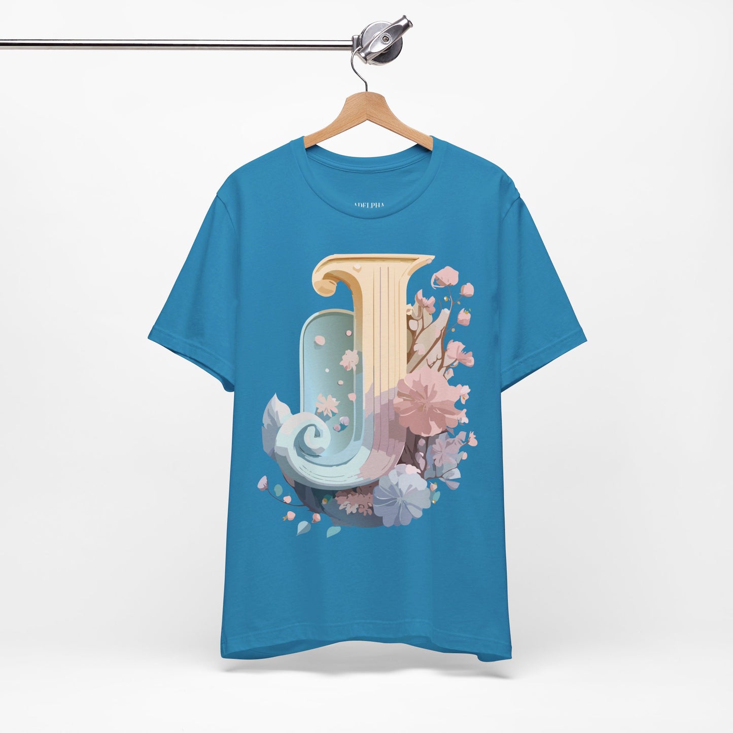 Natural Cotton Tee Shirt - Letters Collection - J Printify