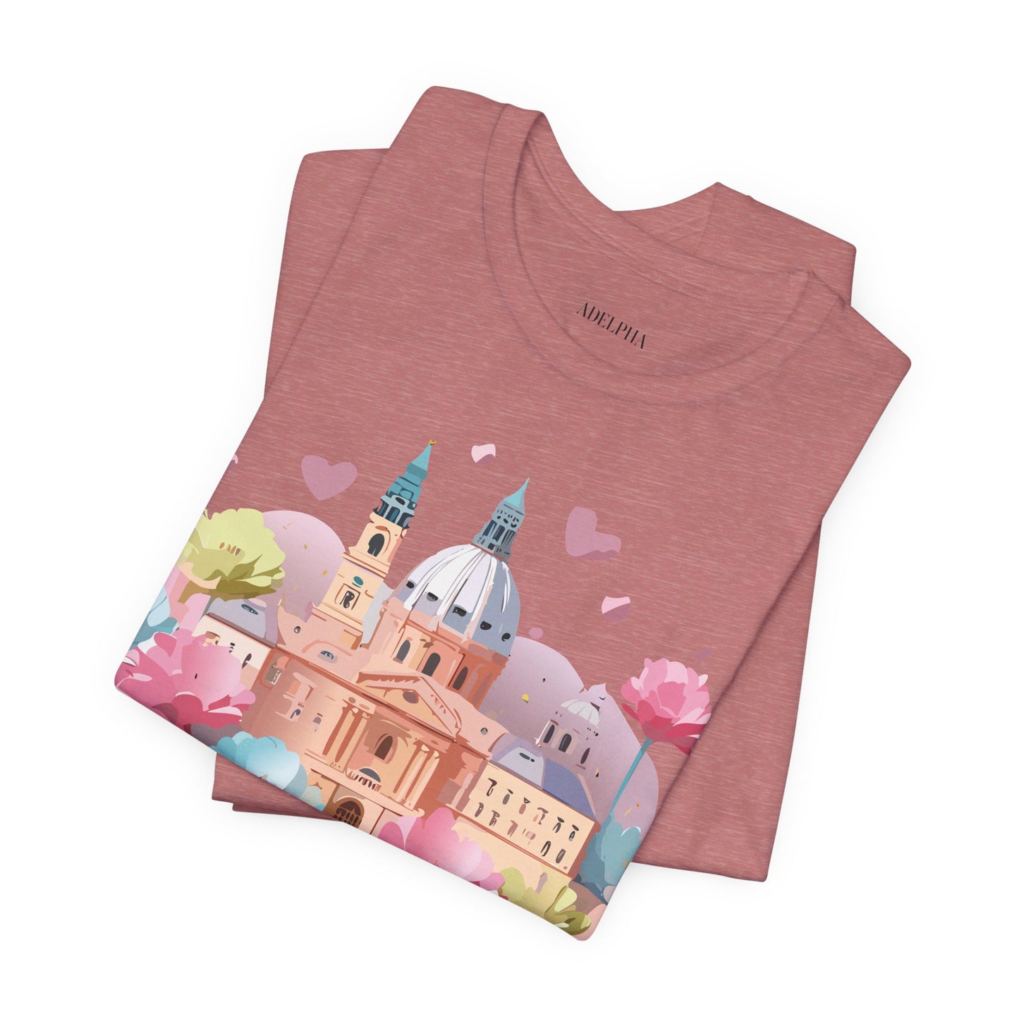Natural Cotton Tee Shirt - Beautiful Places Collection - Prague Printify