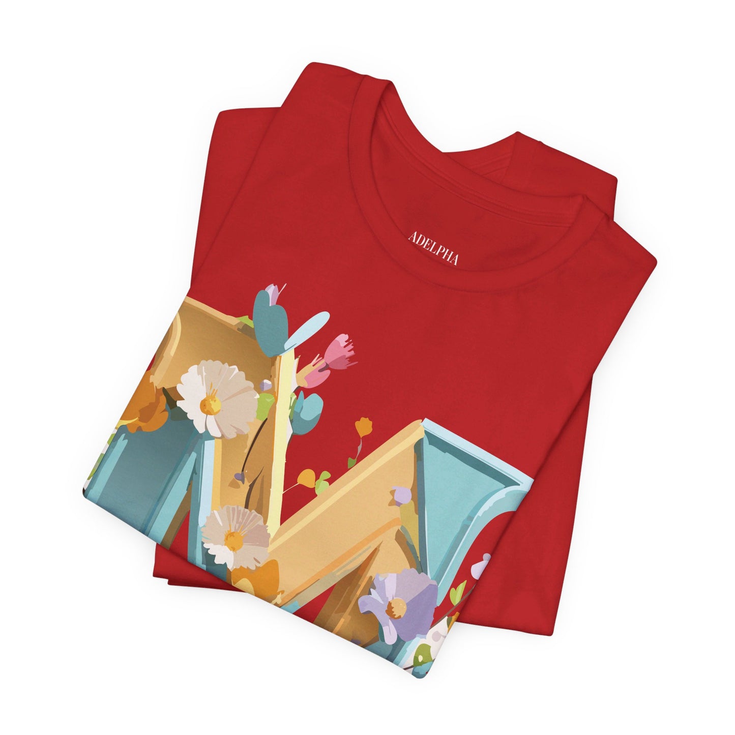 Natural Cotton Tee Shirt - Letters Collection - M Printify