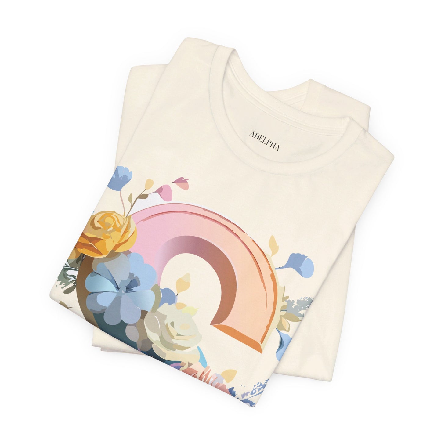 Natural Cotton Tee Shirt - Letters Collection - S Printify