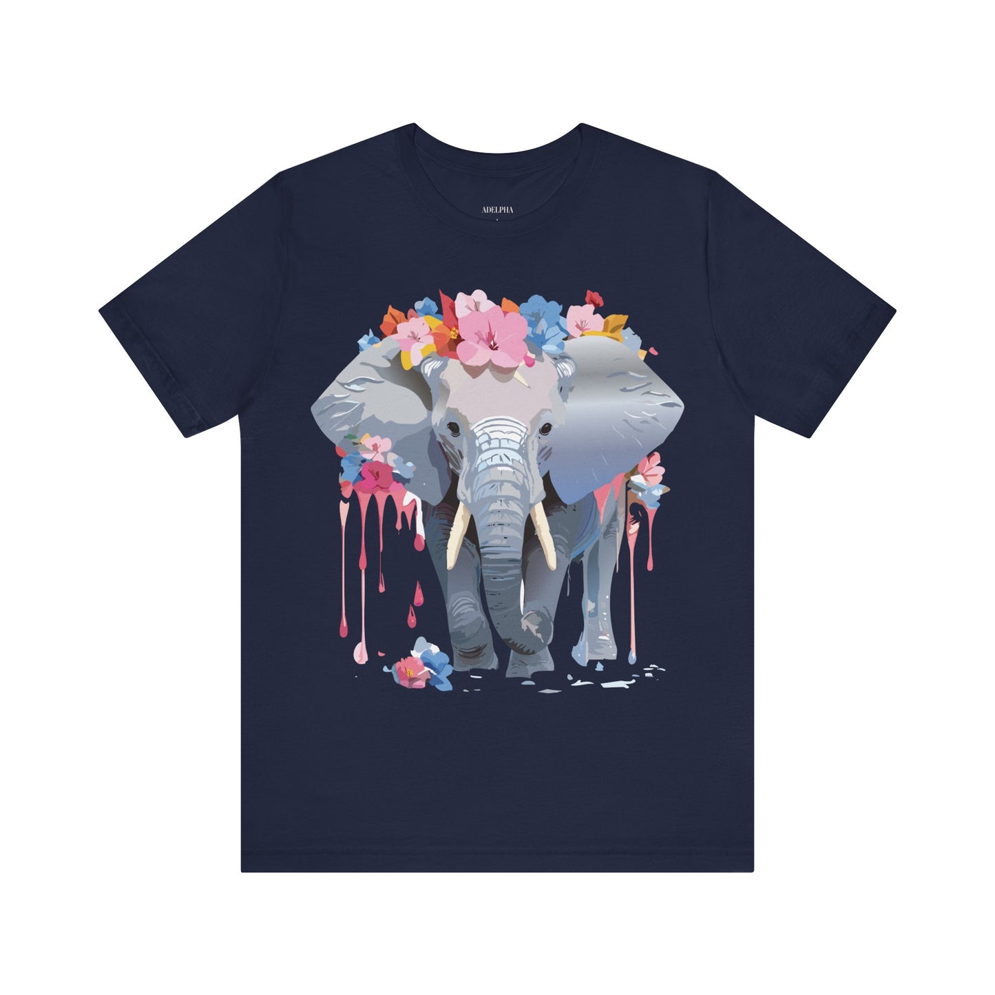 Natural Cotton Tee Shirt with Elephant Printify