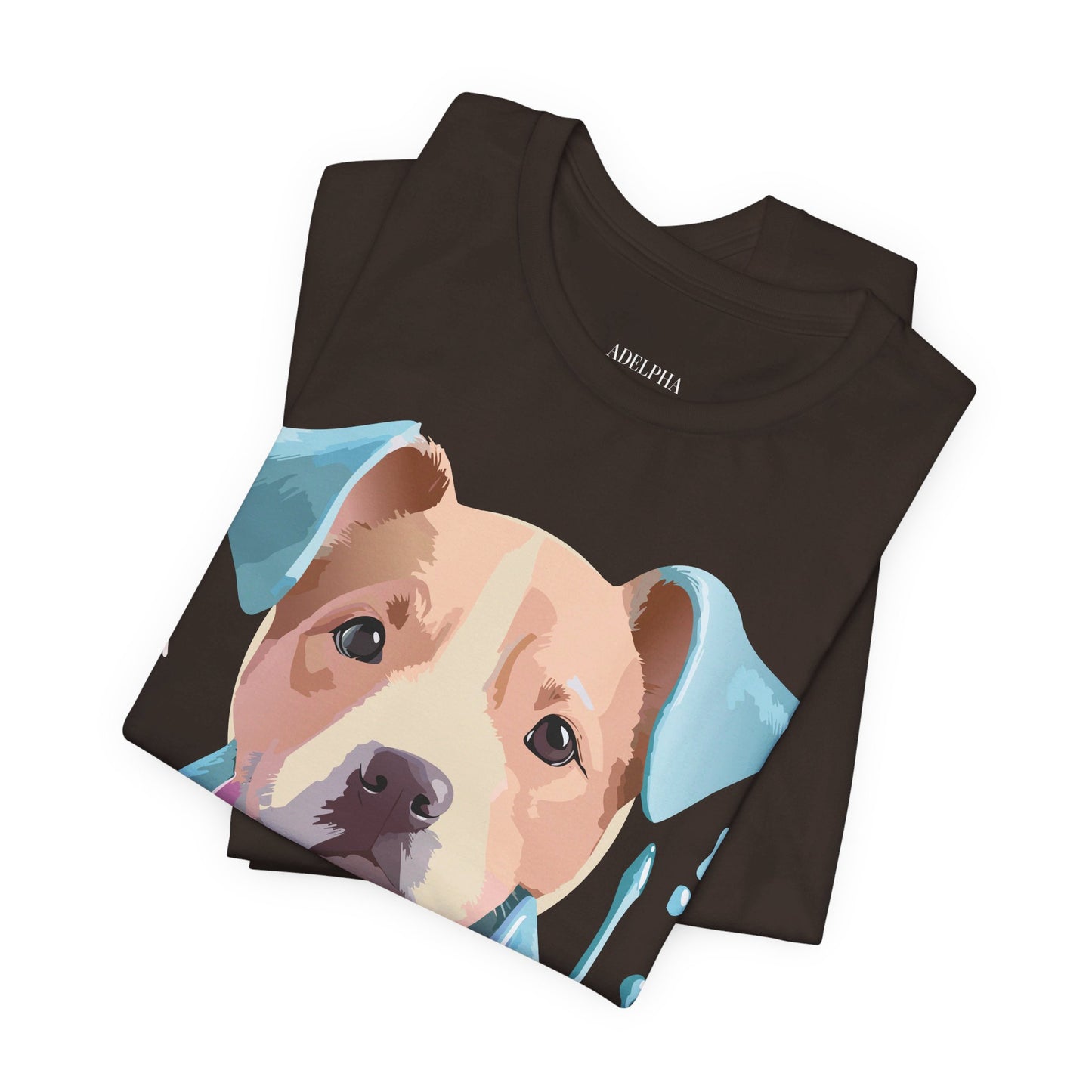 Natural Cotton Tee Shirt with Dog Printify