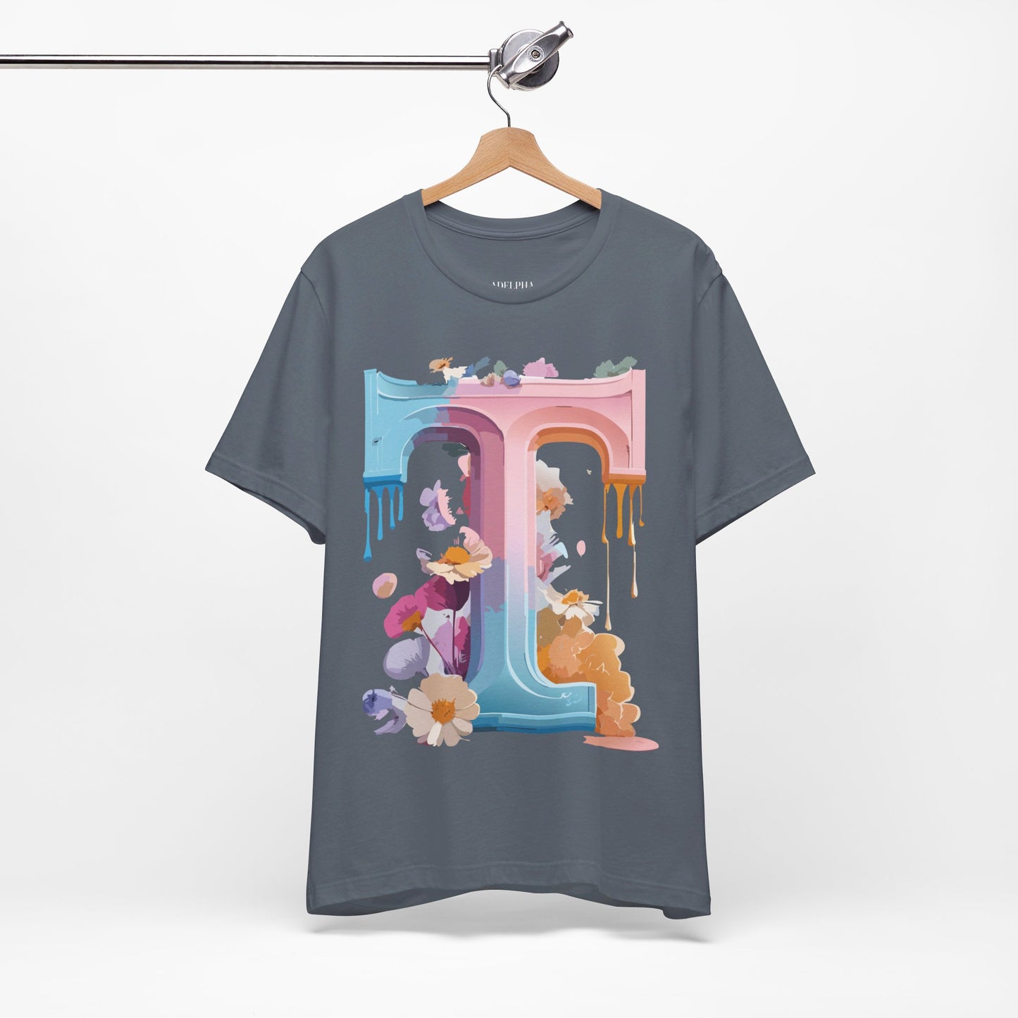 Natural Cotton Tee Shirt - Letters Collection - T Printify