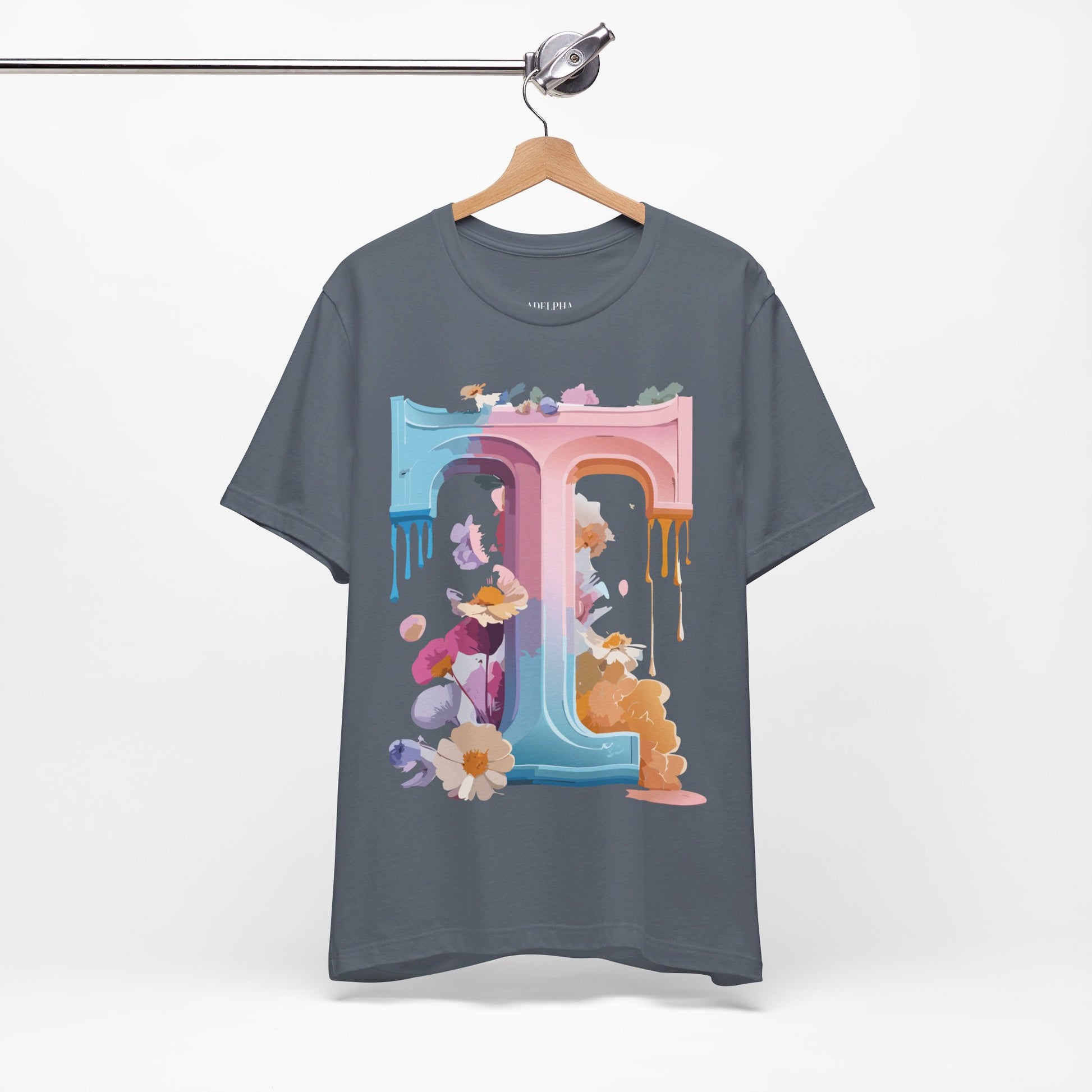 Natural Cotton Tee Shirt - Letters Collection - T Printify