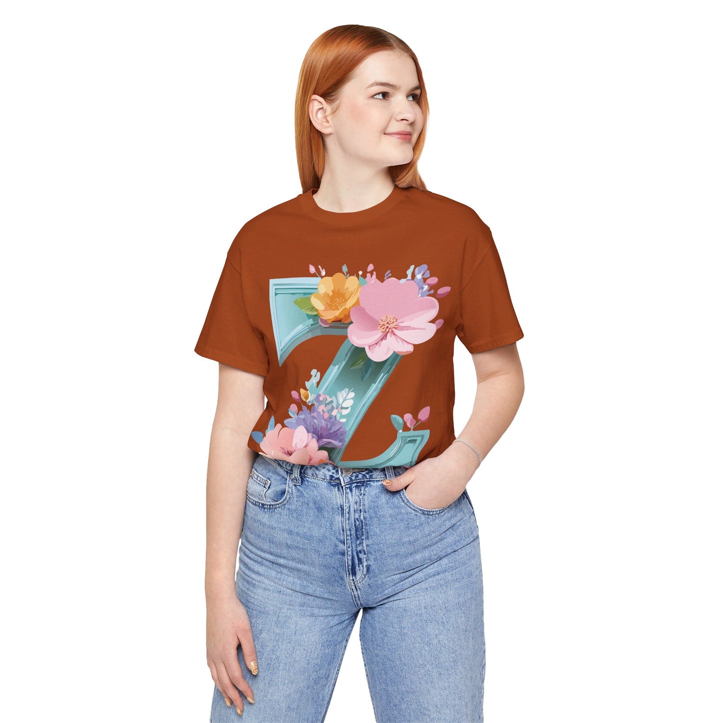 Natural Cotton Tee Shirt - Letters Collection - Z Printify
