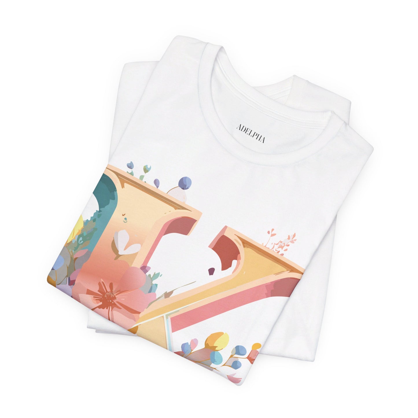 Natural Cotton Tee Shirt - Letters Collection - K Printify