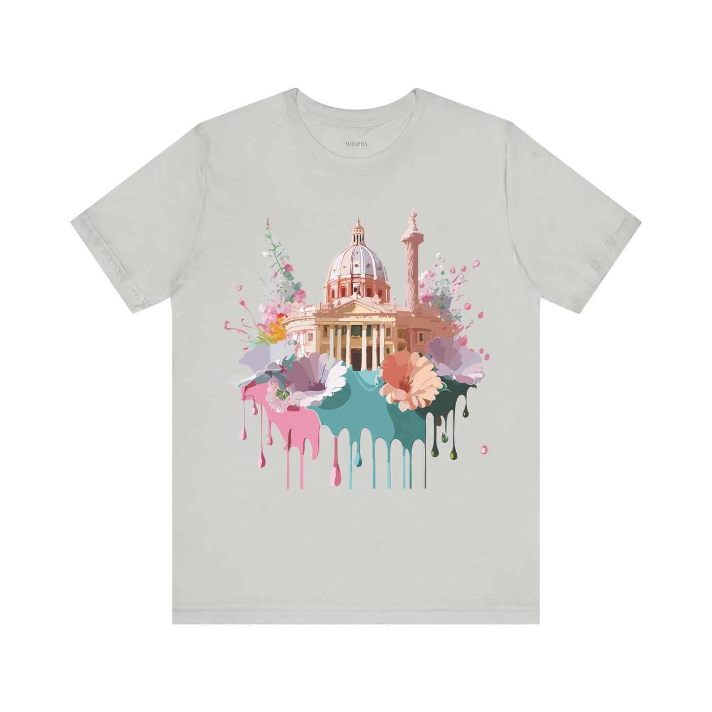 Natural Cotton Tee Shirt - Beautiful Places Collection - Rome Printify