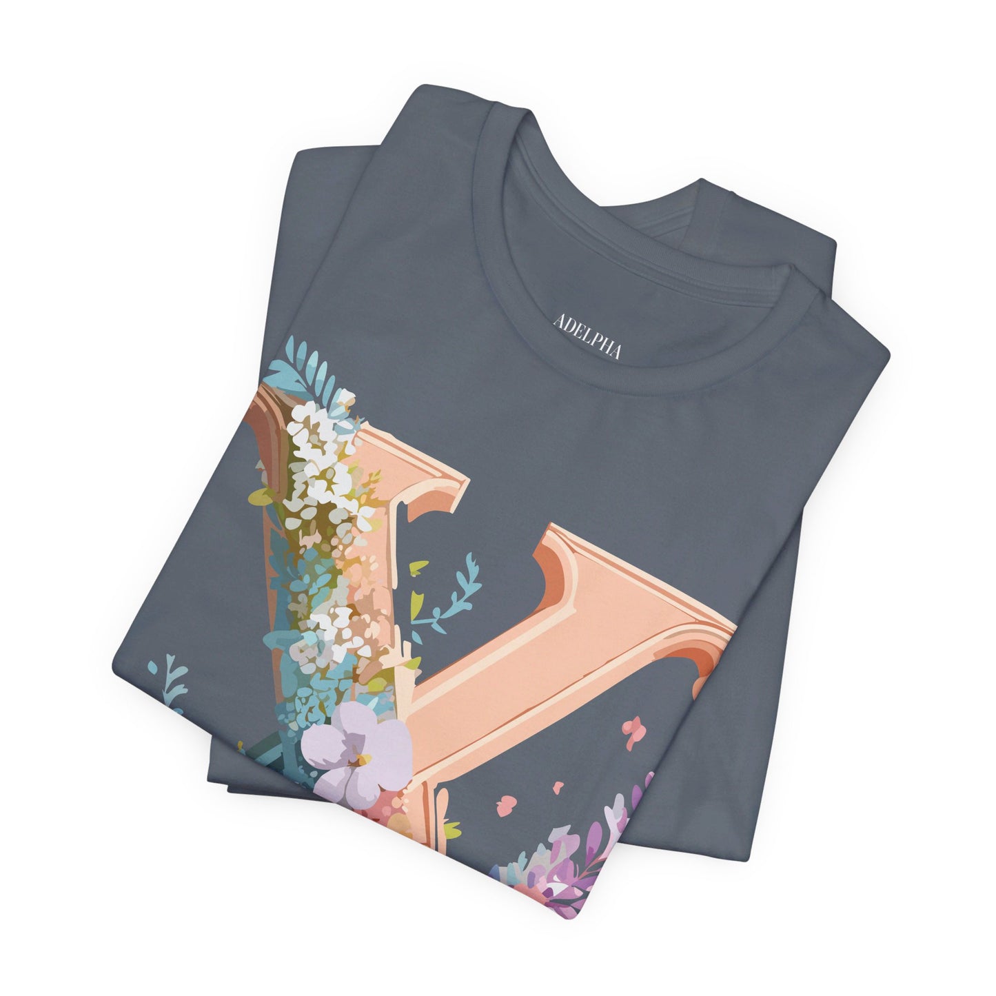 Natural Cotton Tee Shirt - Letters Collection - X Printify