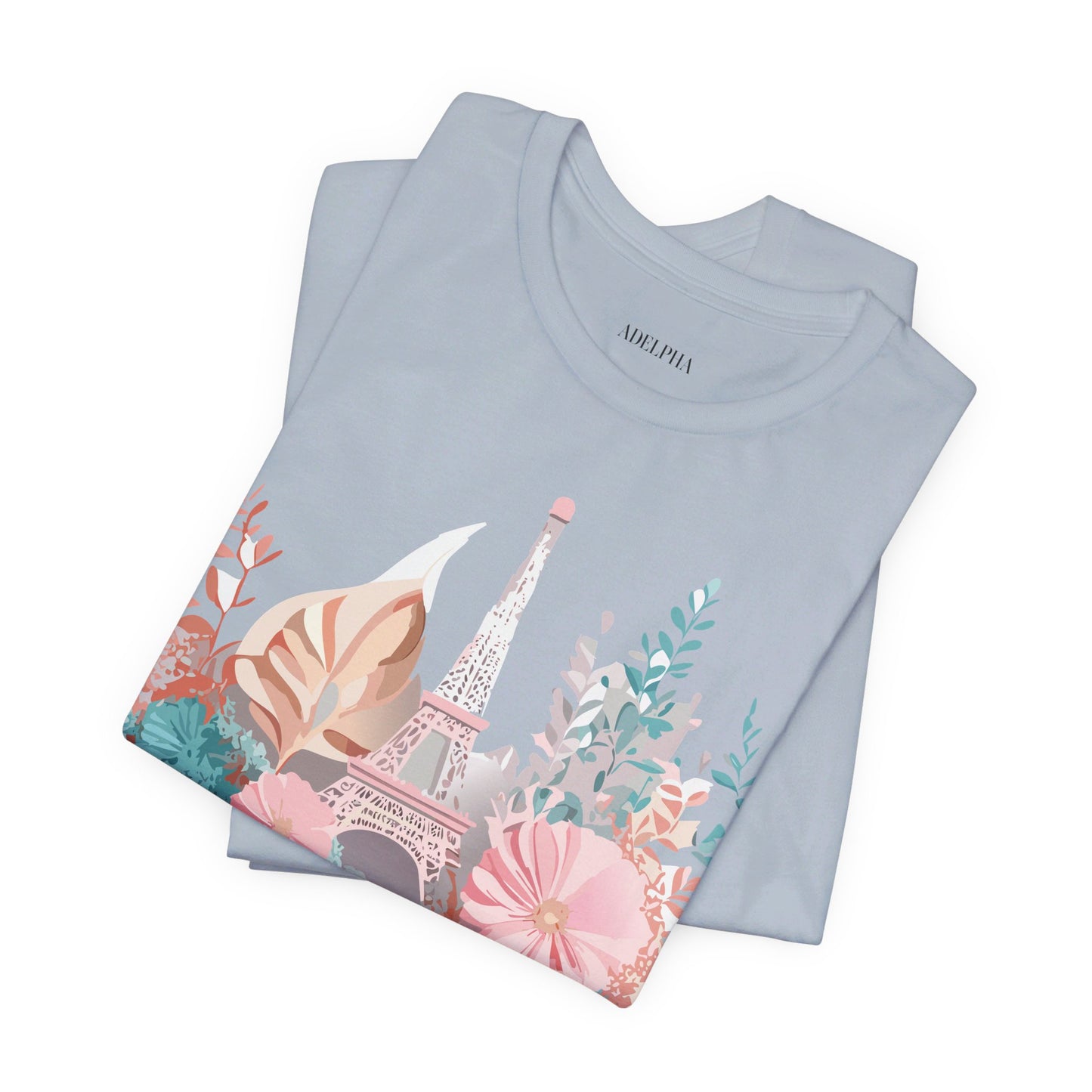 Natural Cotton Tee Shirt - Beautiful Places Collection - Paris Printify